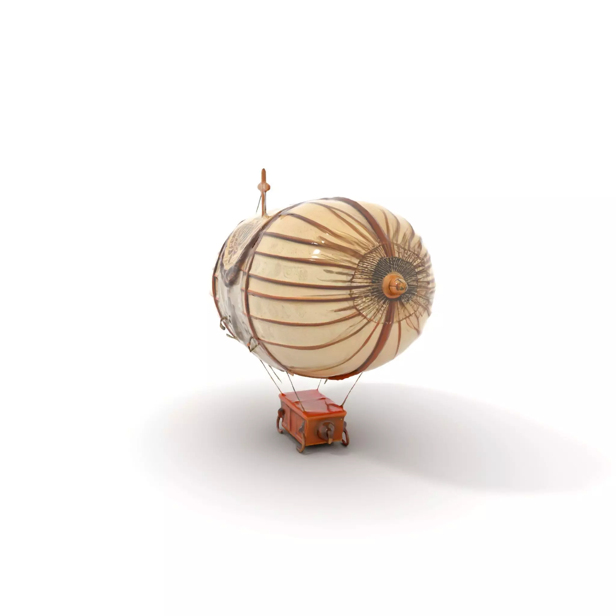 Vintage Steampunk Airship model pack Low-poly 3D model_0