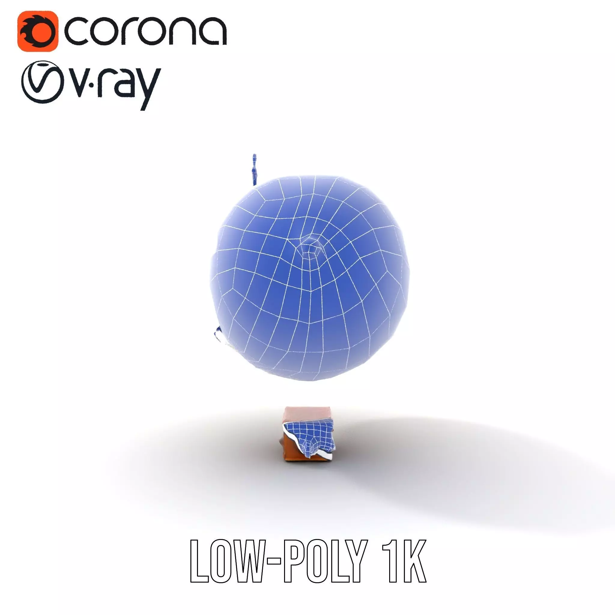 Vintage Steampunk Airship model pack Low-poly 3D model_25