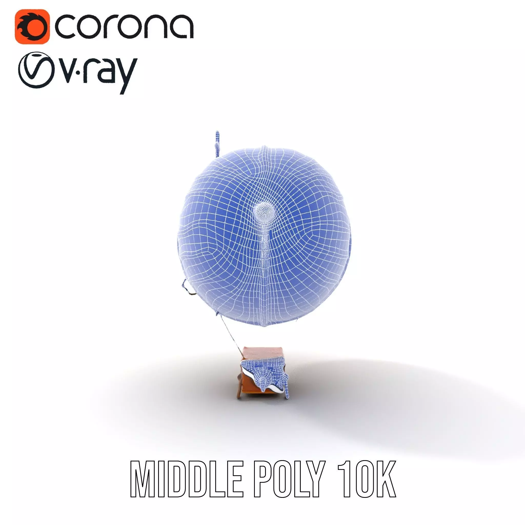 Vintage Steampunk Airship model pack Low-poly 3D model_27