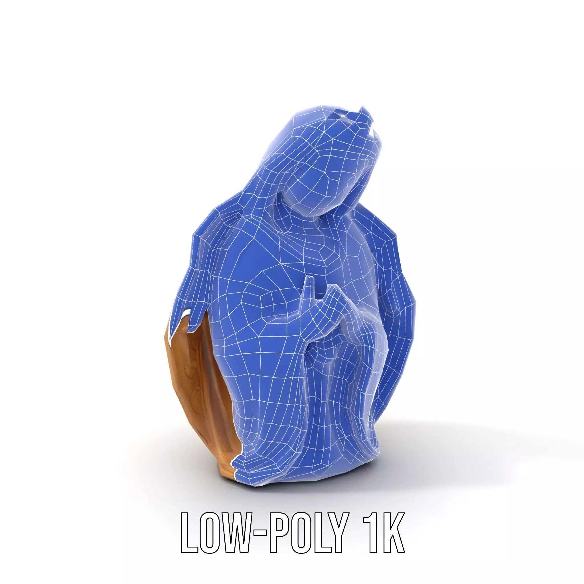 Divine Statue Gold Finish model pack Low-poly 3D model_28