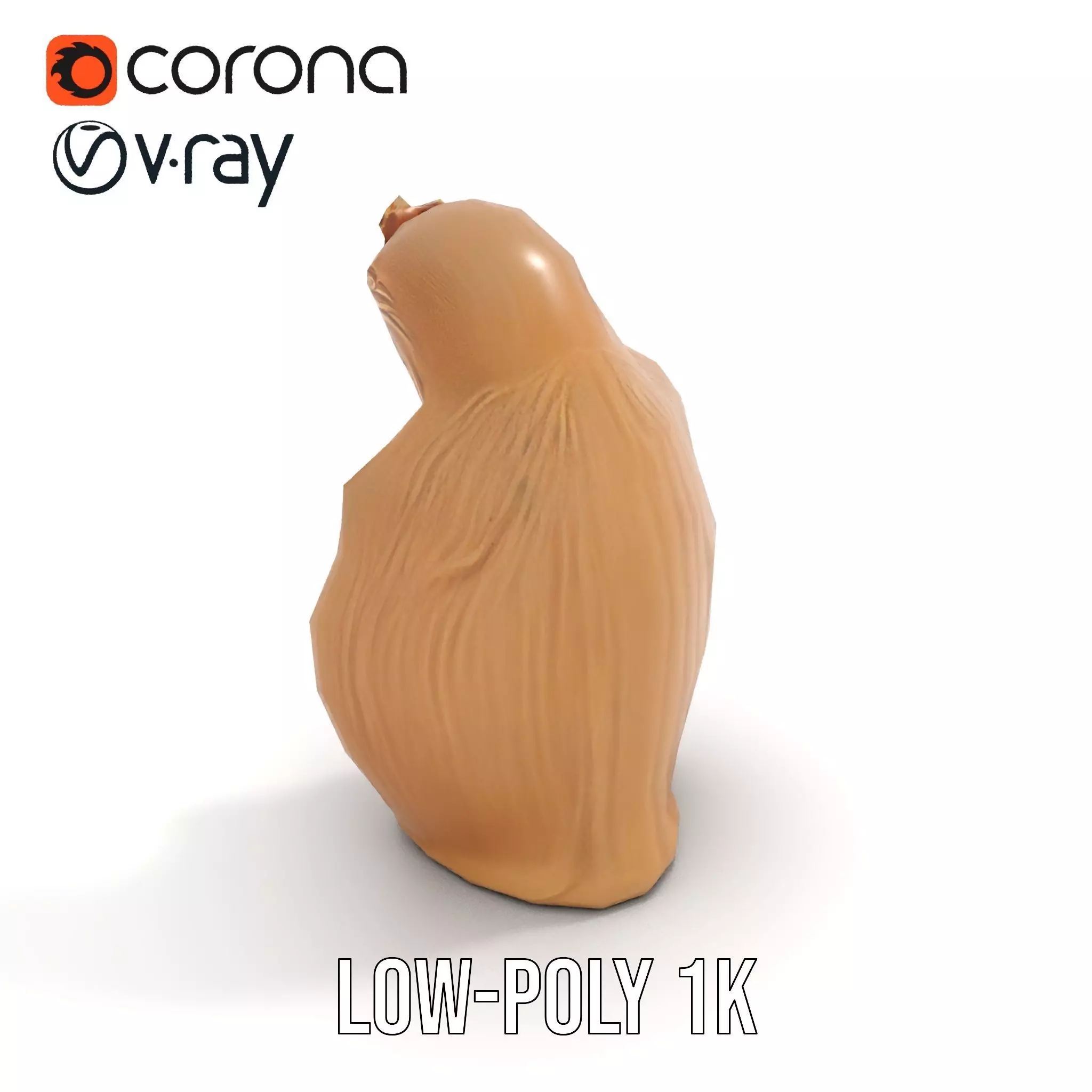 Divine Statue Gold Finish model pack Low-poly 3D model_26