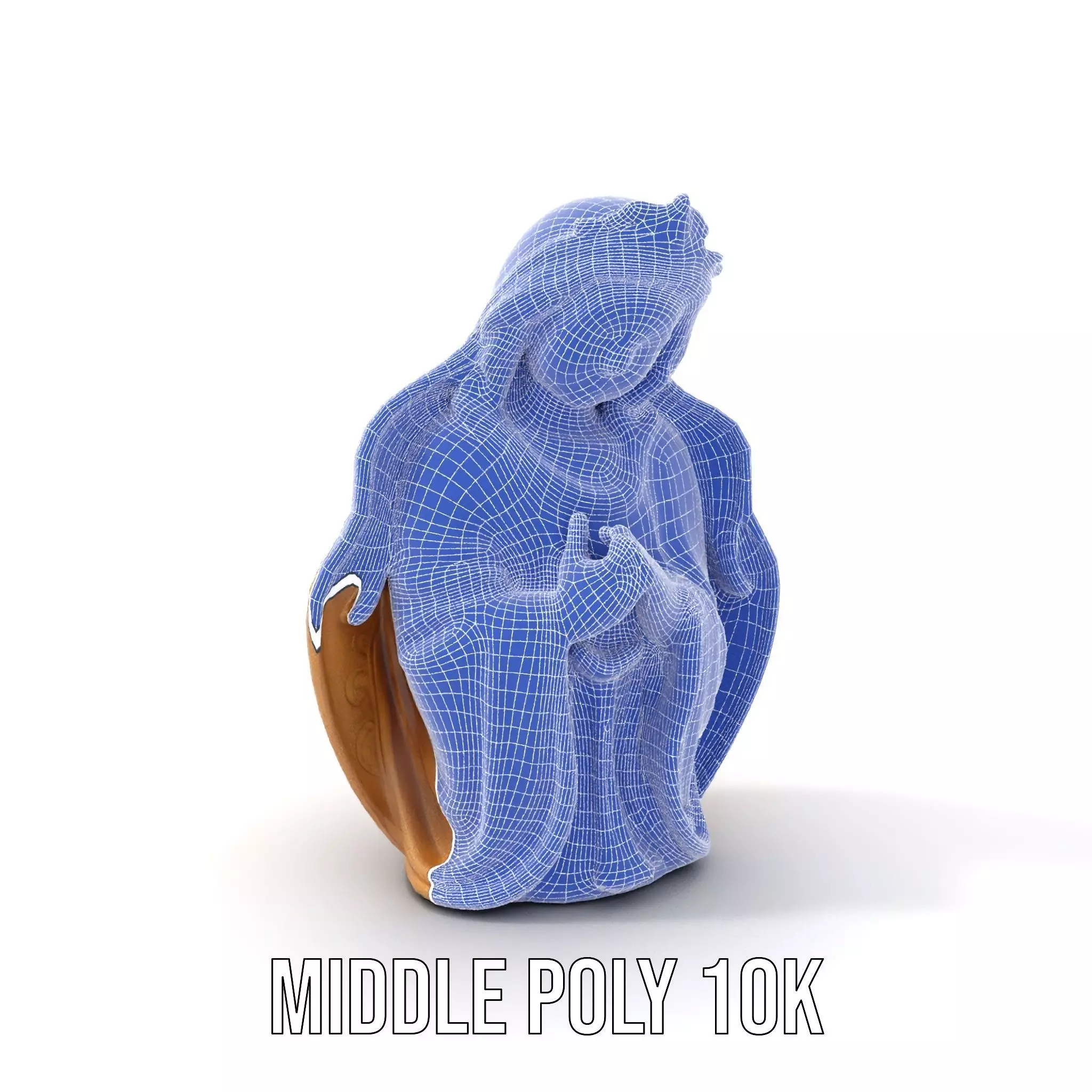 Divine Statue Gold Finish model pack Low-poly 3D model_25