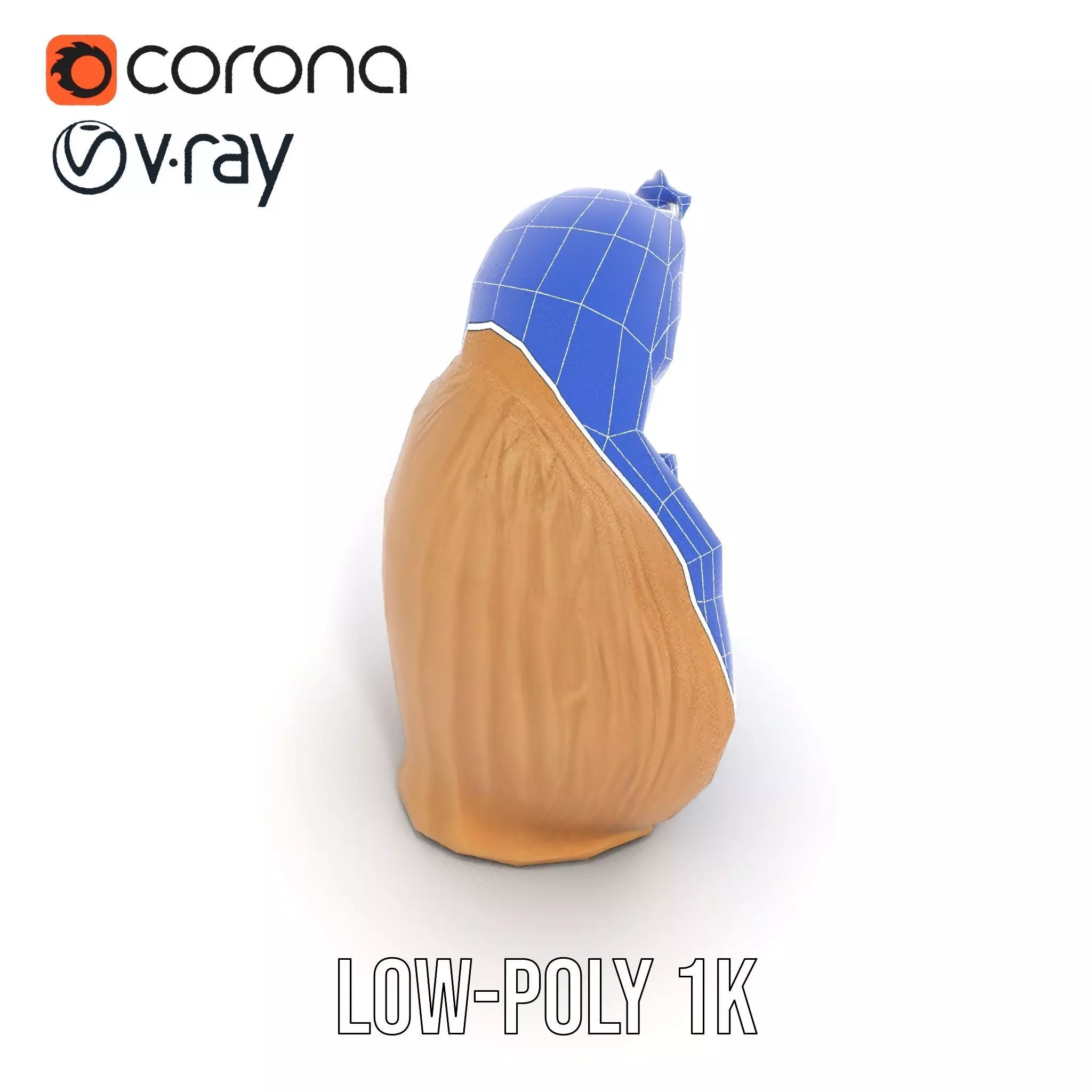 Divine Statue Gold Finish model pack Low-poly 3D model_17