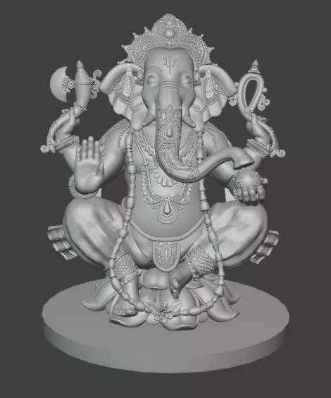 Lord Ganesha Sitting Model Ganpati Bappa 3D print model_1