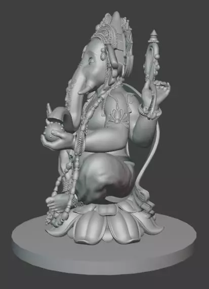 Lord Ganesha Sitting Model Ganpati Bappa 3D print model_2