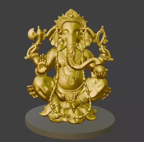 Lord Ganesha Sitting Model Ganpati Bappa 3D print model_0