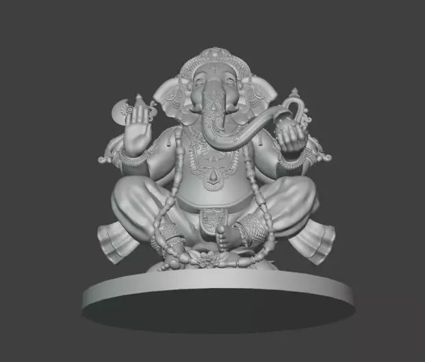 Lord Ganesha Sitting Model Ganpati Bappa 3D print model_5