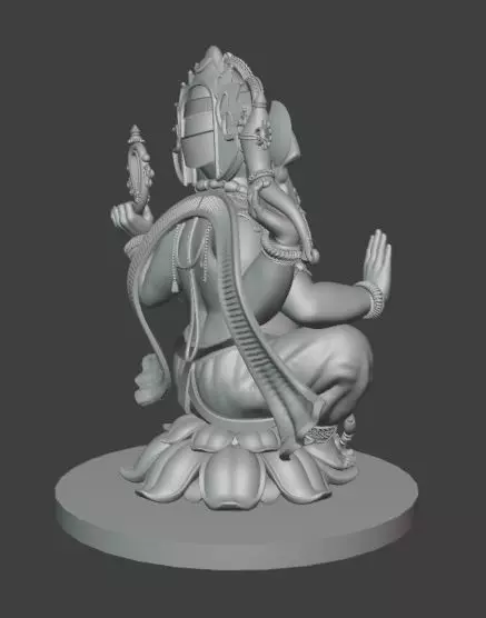 Lord Ganesha Sitting Model Ganpati Bappa 3D print model_3