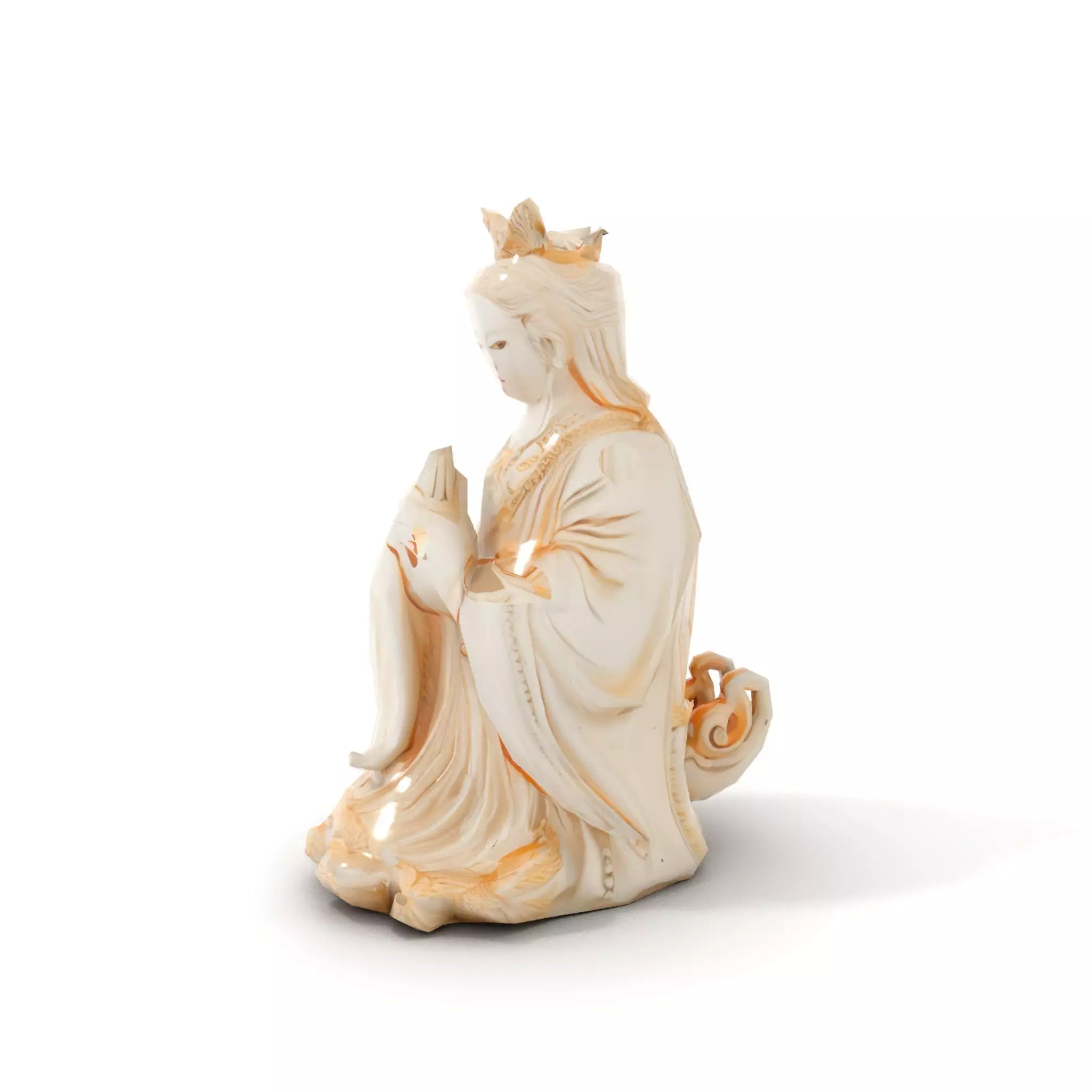 Elegant Ivory Statue model pack Low-poly 3D model_12