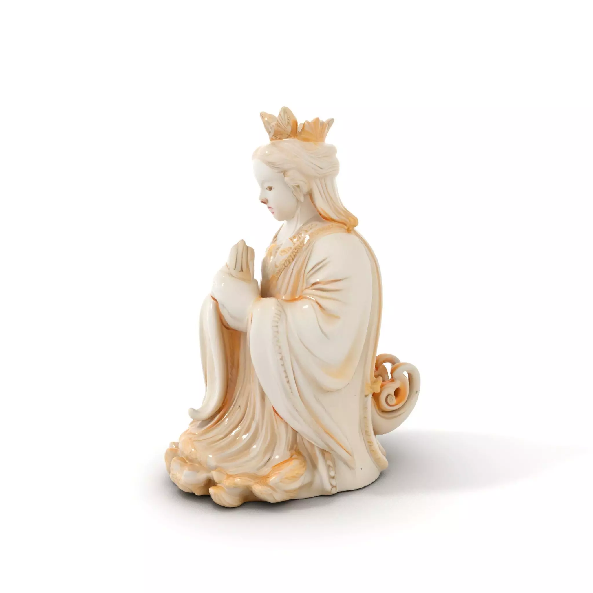 Elegant Ivory Statue model pack Low-poly 3D model_0