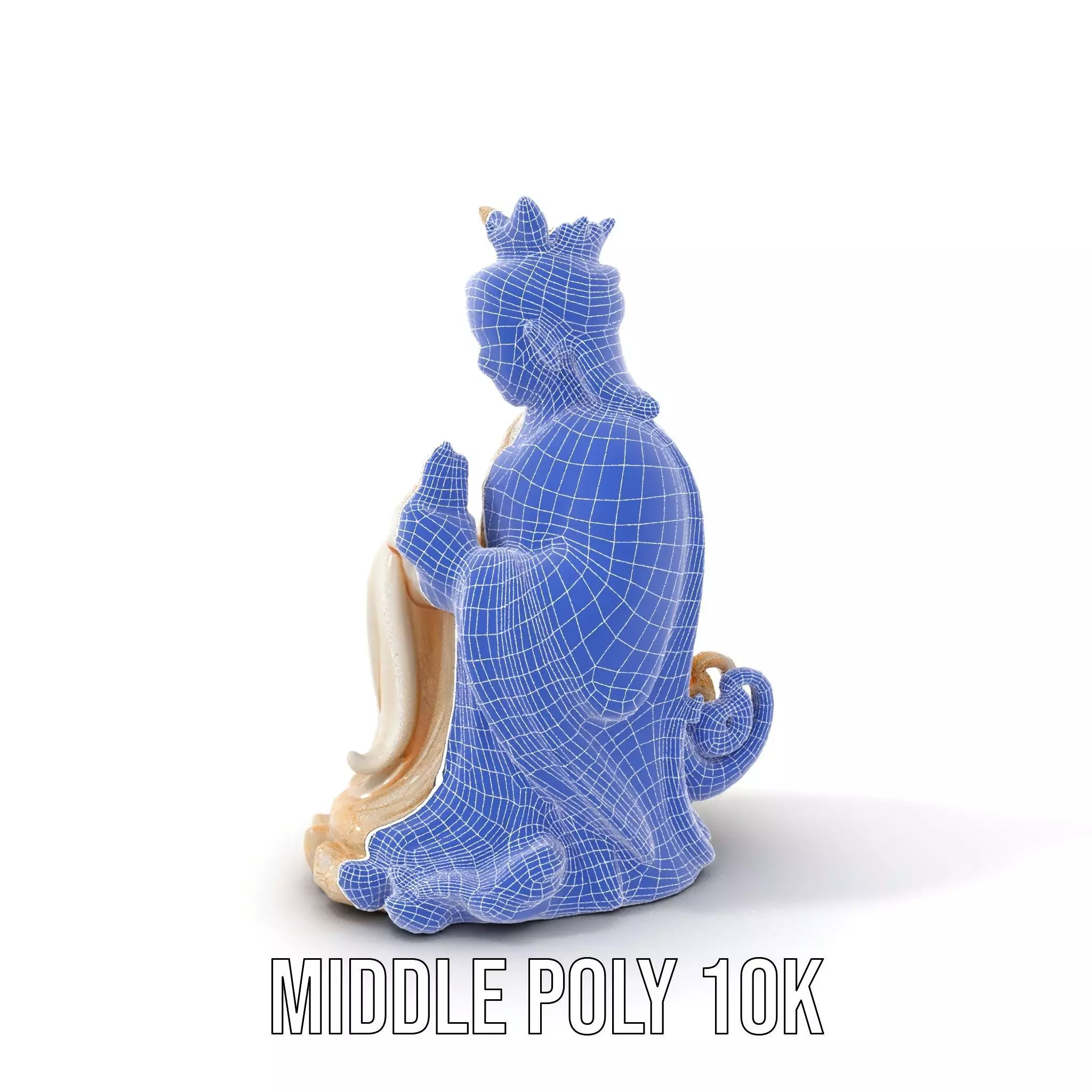 Elegant Ivory Statue model pack Low-poly 3D model_18