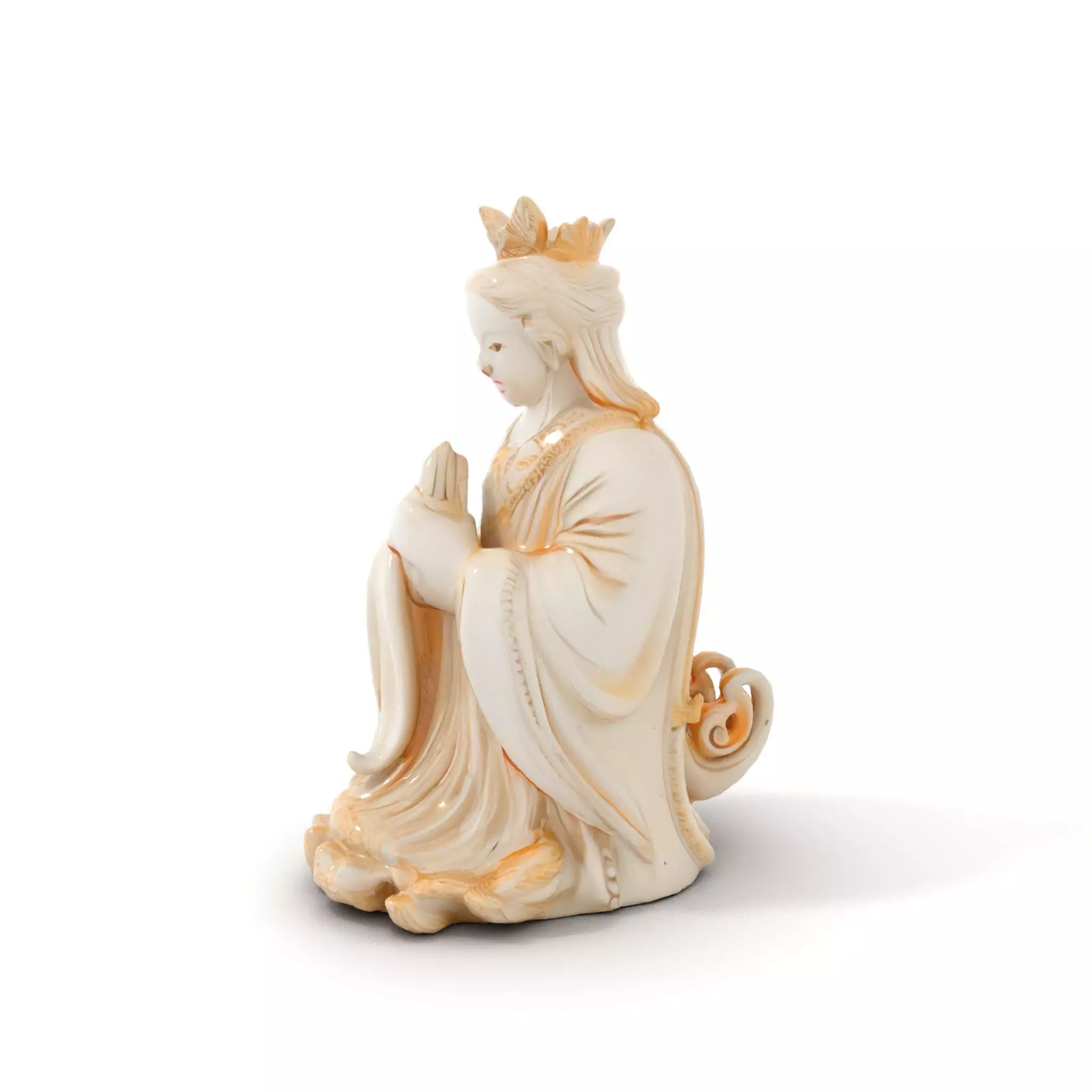 Elegant Ivory Statue model pack Low-poly 3D model_6