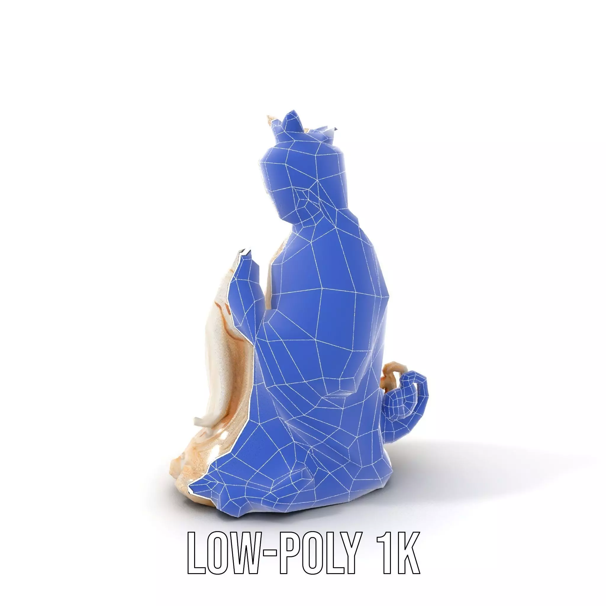 Elegant Ivory Statue model pack Low-poly 3D model_14