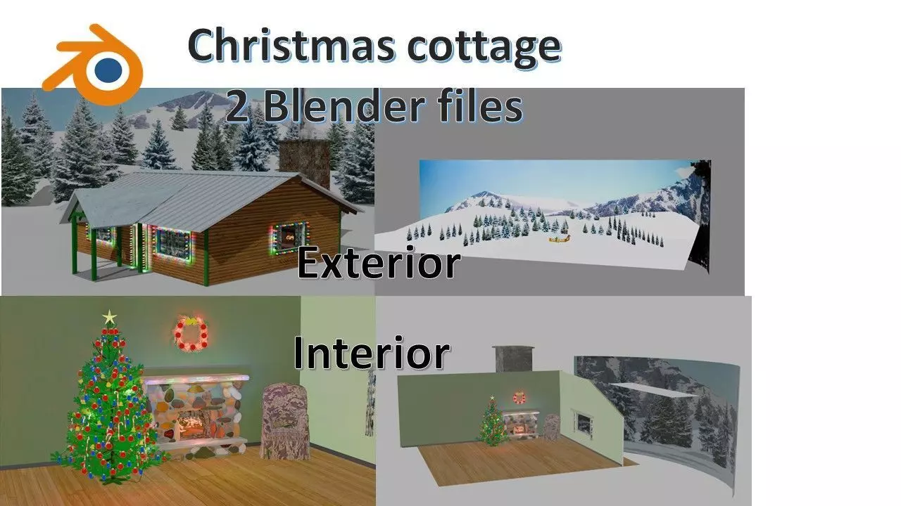 FOR YOUR CHRISTMAS STORYS - Interior and exterior sets Free 3D model