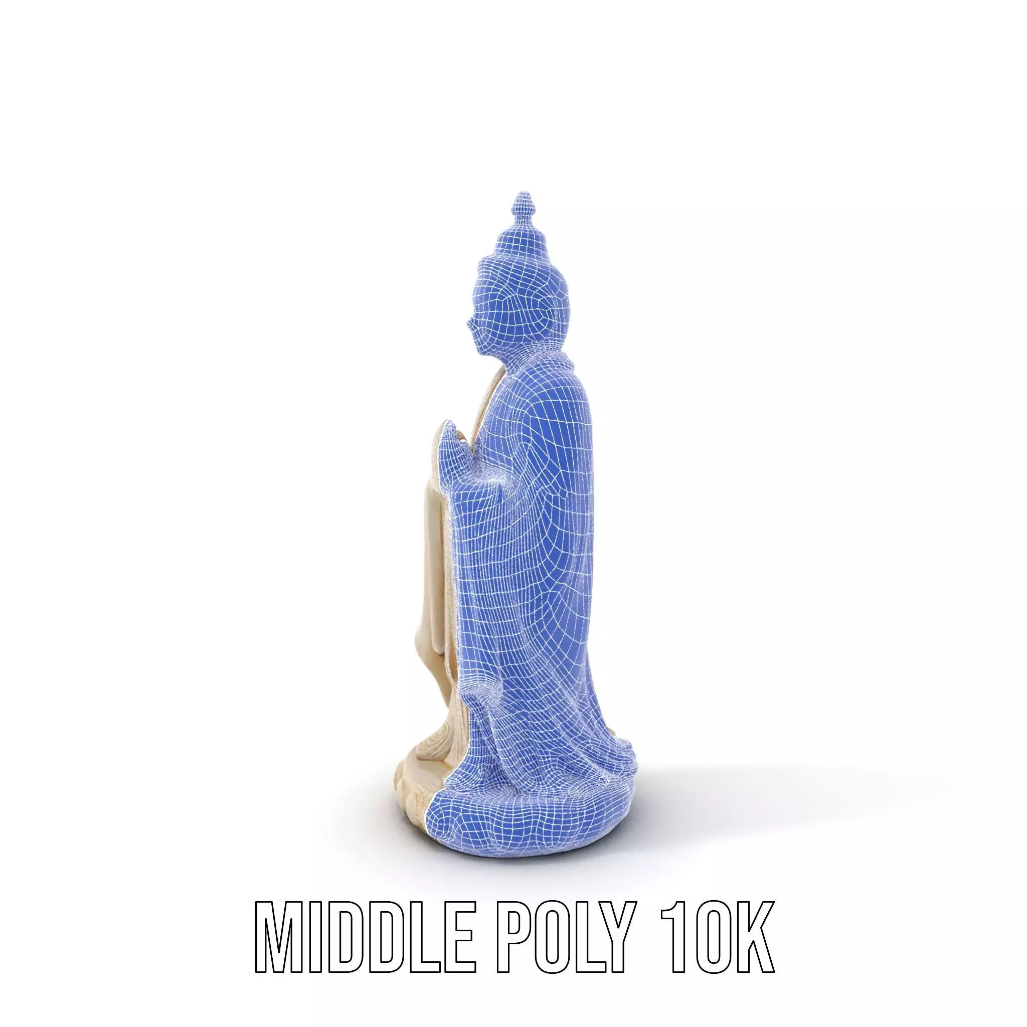 Ivory Buddha Statue model pack Low-poly 3D model_27