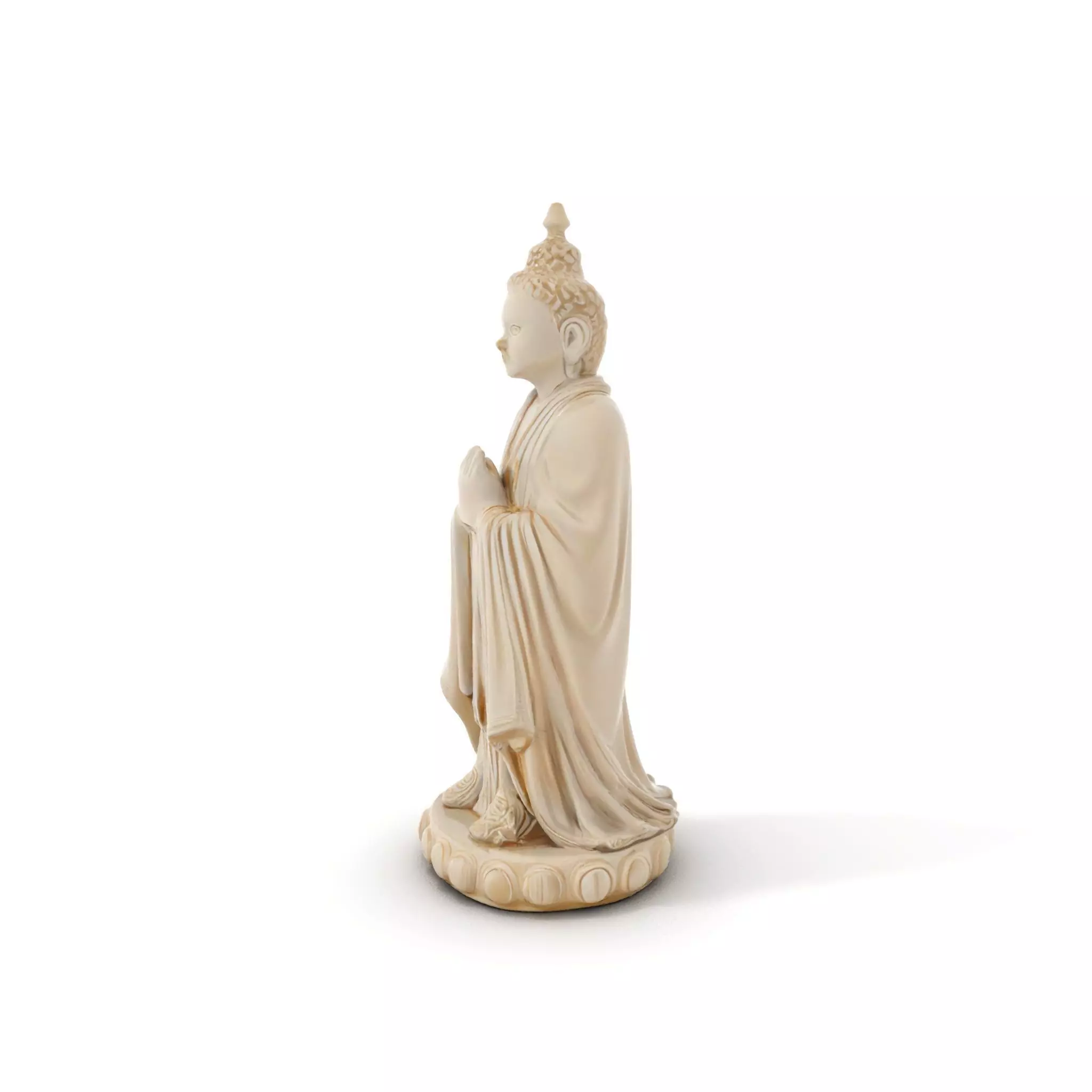 Ivory Buddha Statue model pack Low-poly 3D model_0