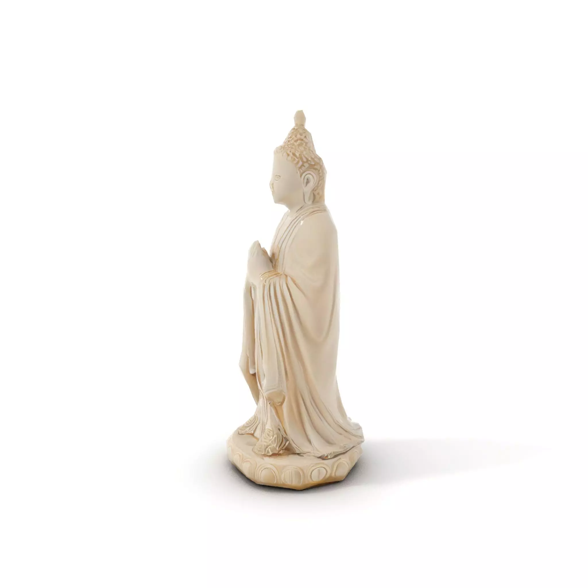 Ivory Buddha Statue model pack Low-poly 3D model_9