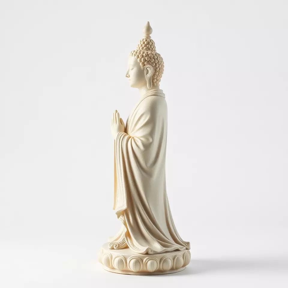 Ivory Buddha Statue model pack Low-poly 3D model_2