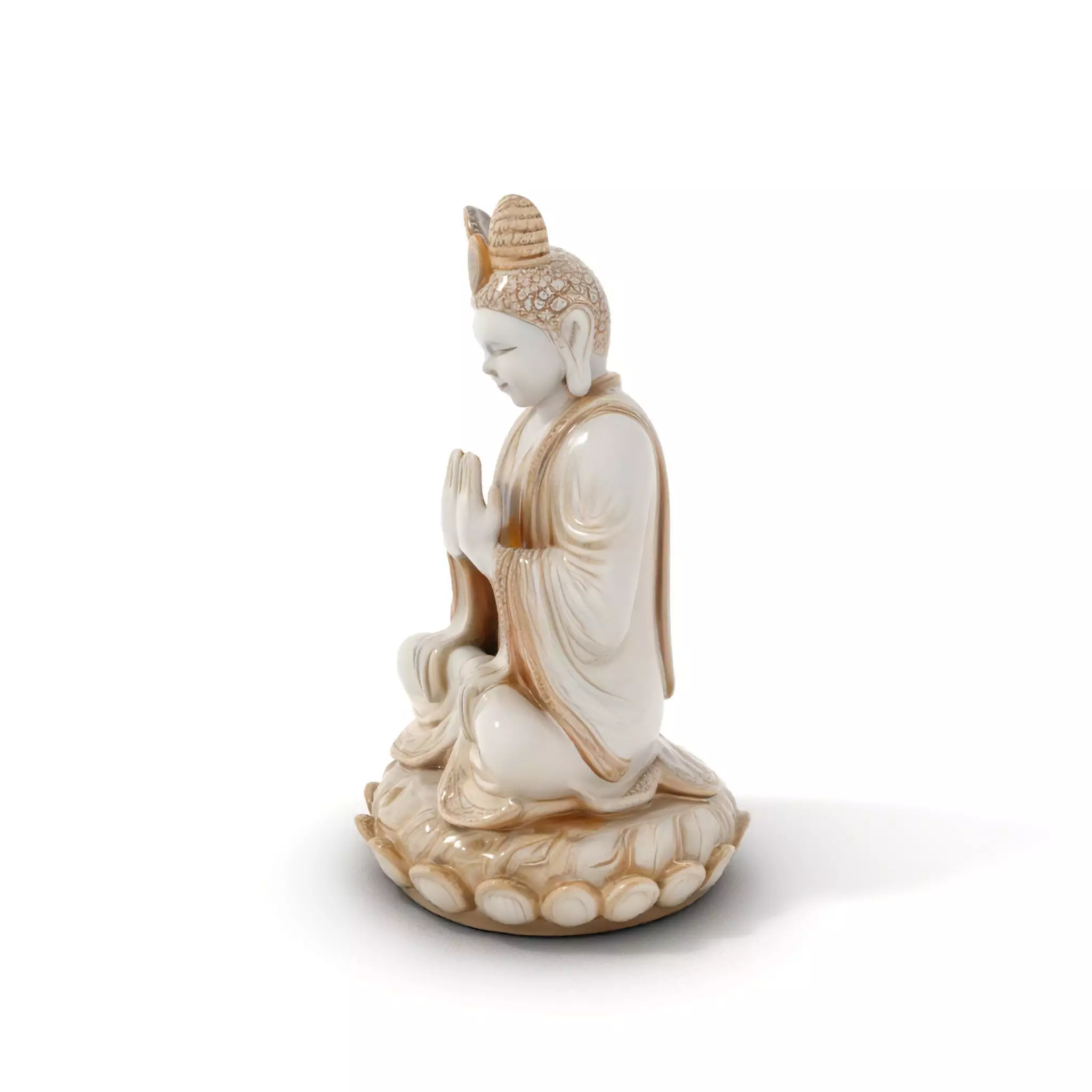 Serene Ivory Buddha model pack Low-poly 3D model_0
