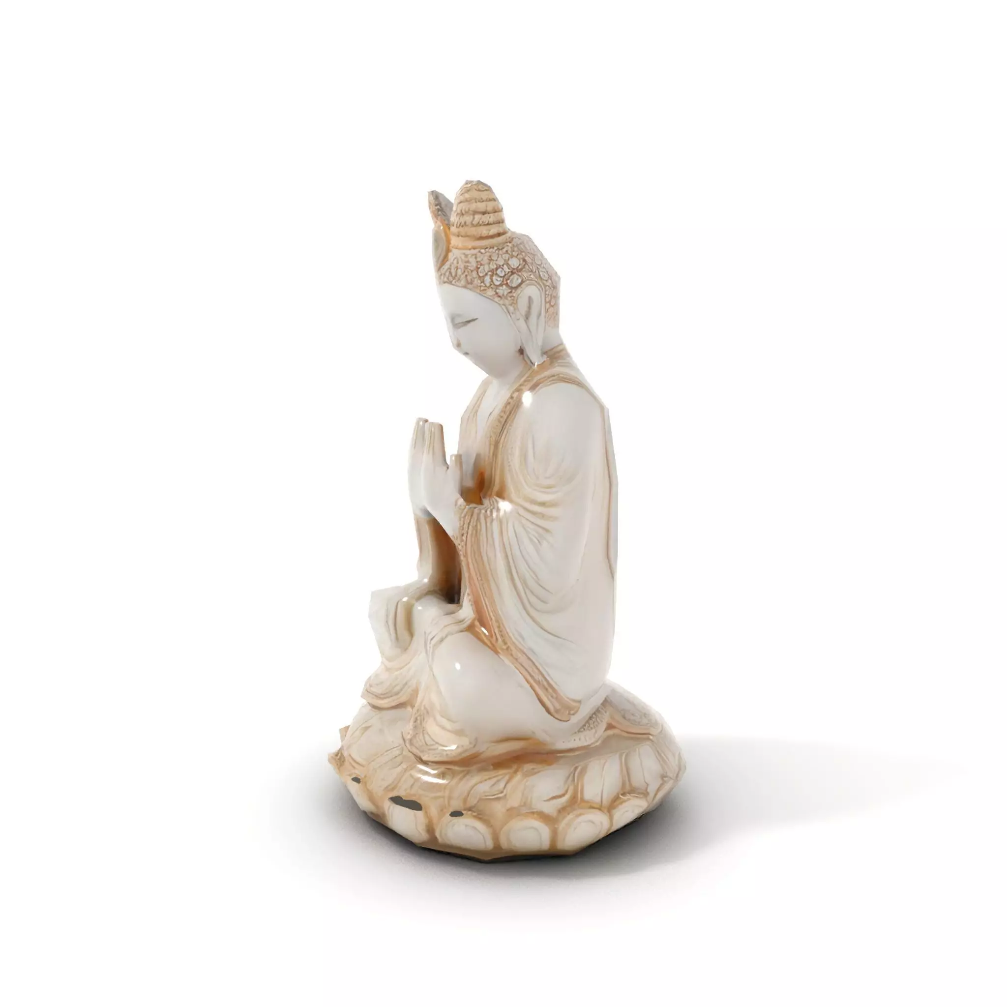 Serene Ivory Buddha model pack Low-poly 3D model_22