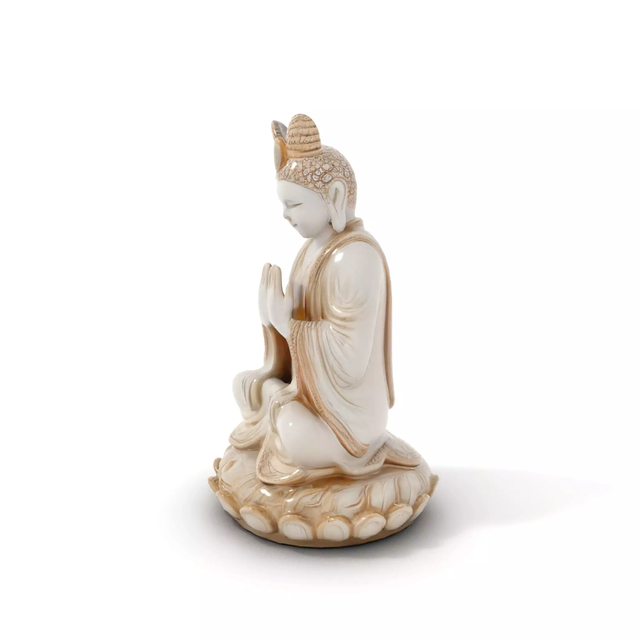 Serene Ivory Buddha model pack Low-poly 3D model_6