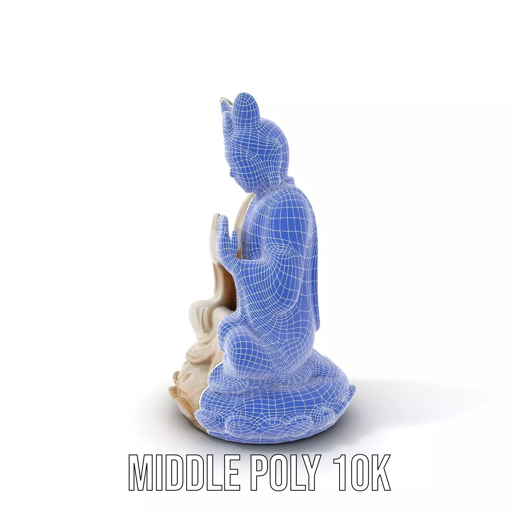 Serene Ivory Buddha model pack Low-poly 3D model_29