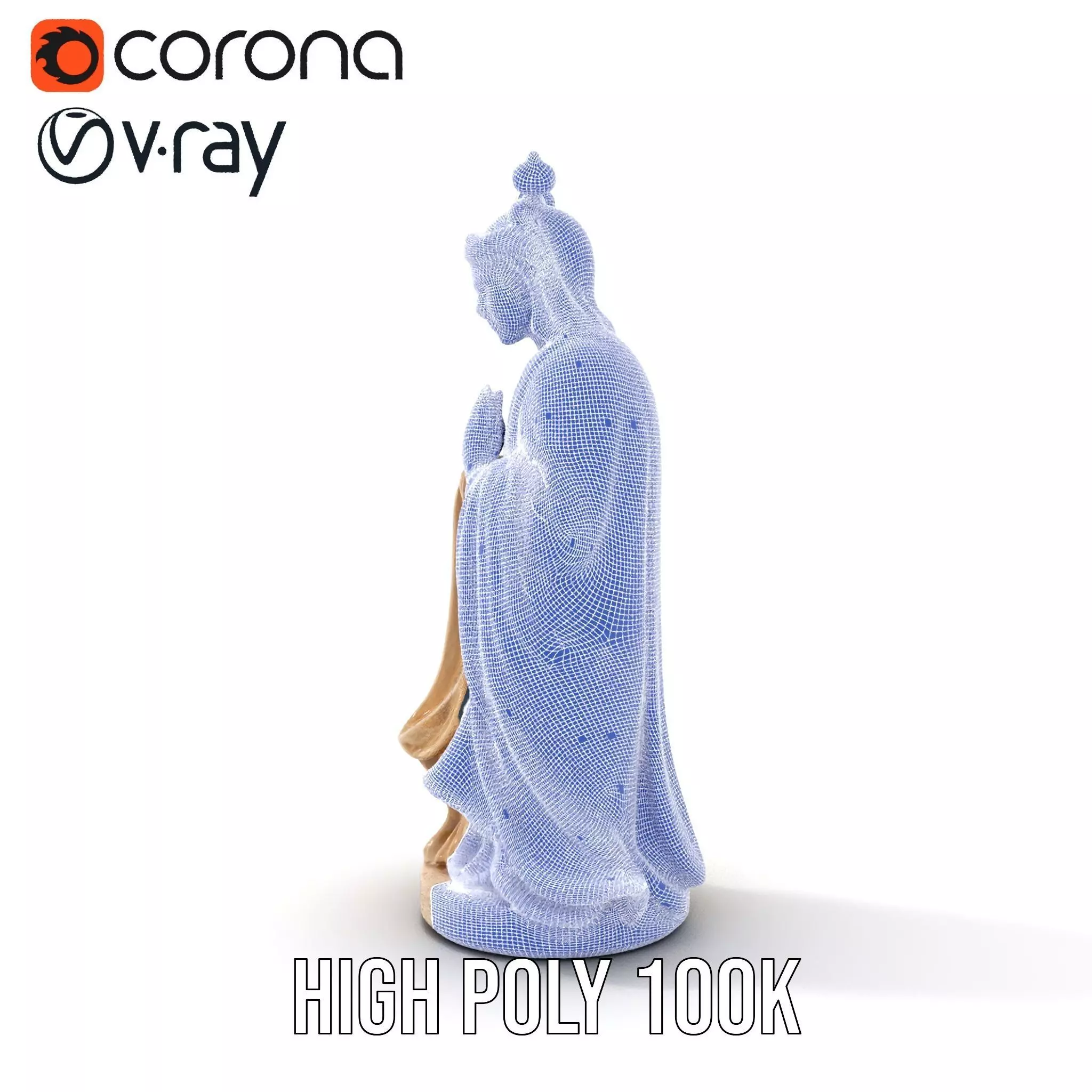 Serene Ivory Figurine model pack Low-poly 3D model_26