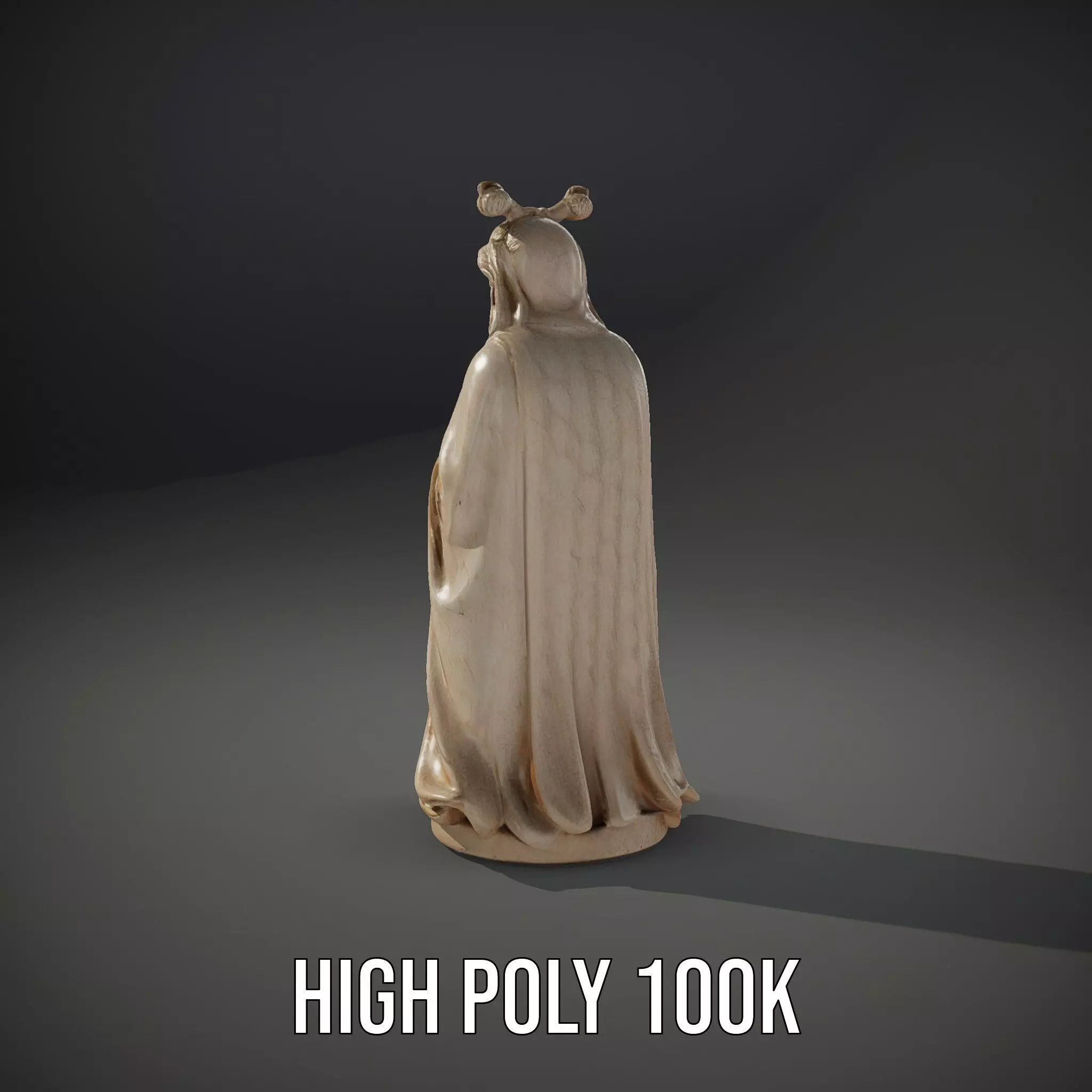Serene Ivory Figurine model pack Low-poly 3D model_14