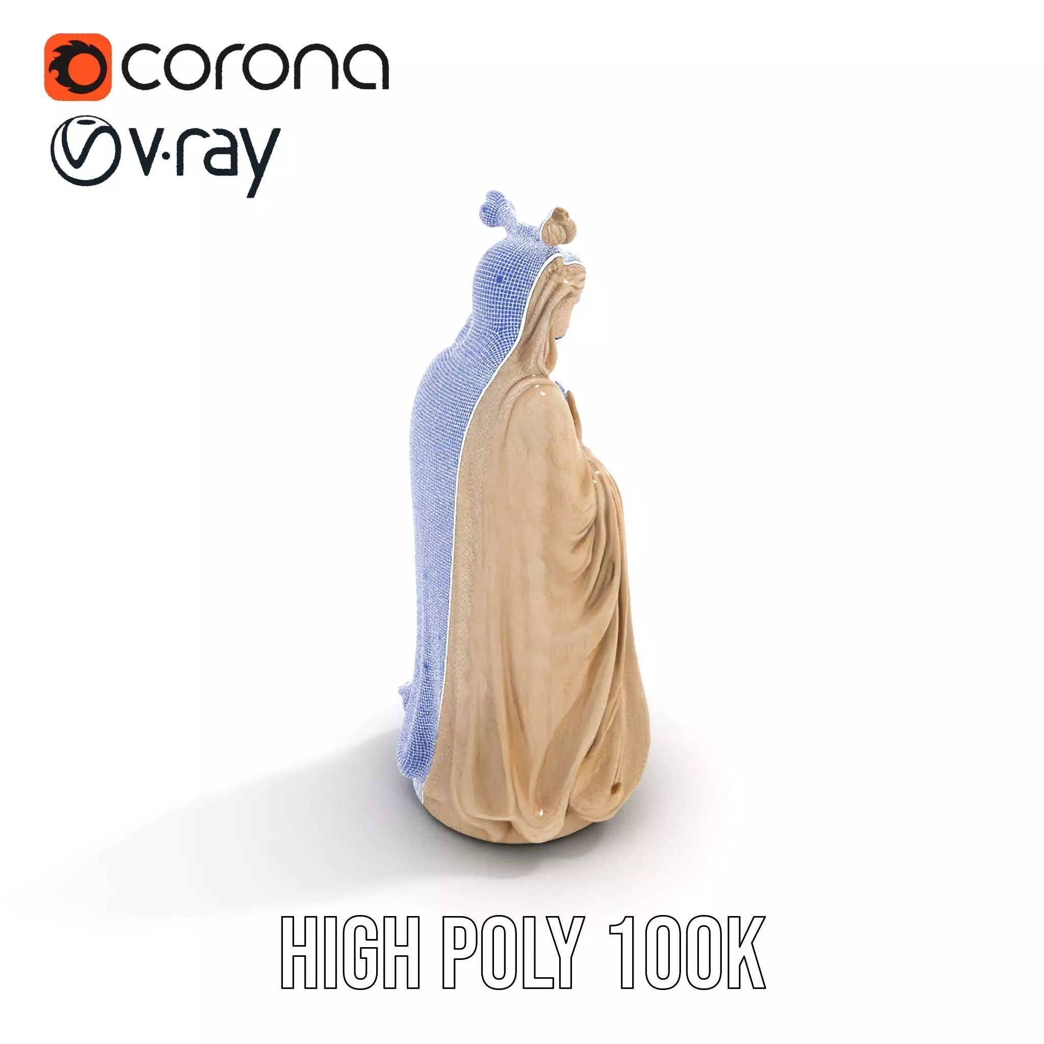 Serene Ivory Figurine model pack Low-poly 3D model_32