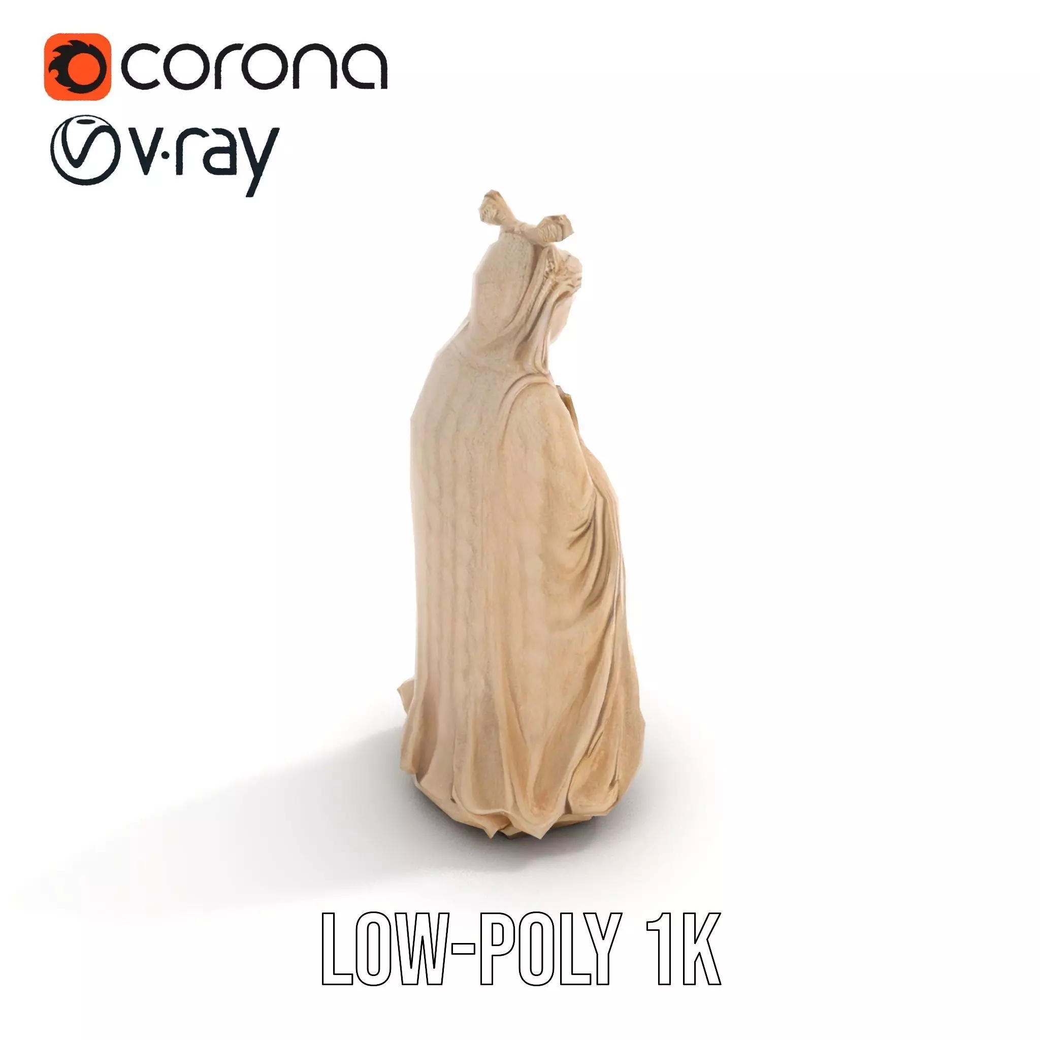 Serene Ivory Figurine model pack Low-poly 3D model_28
