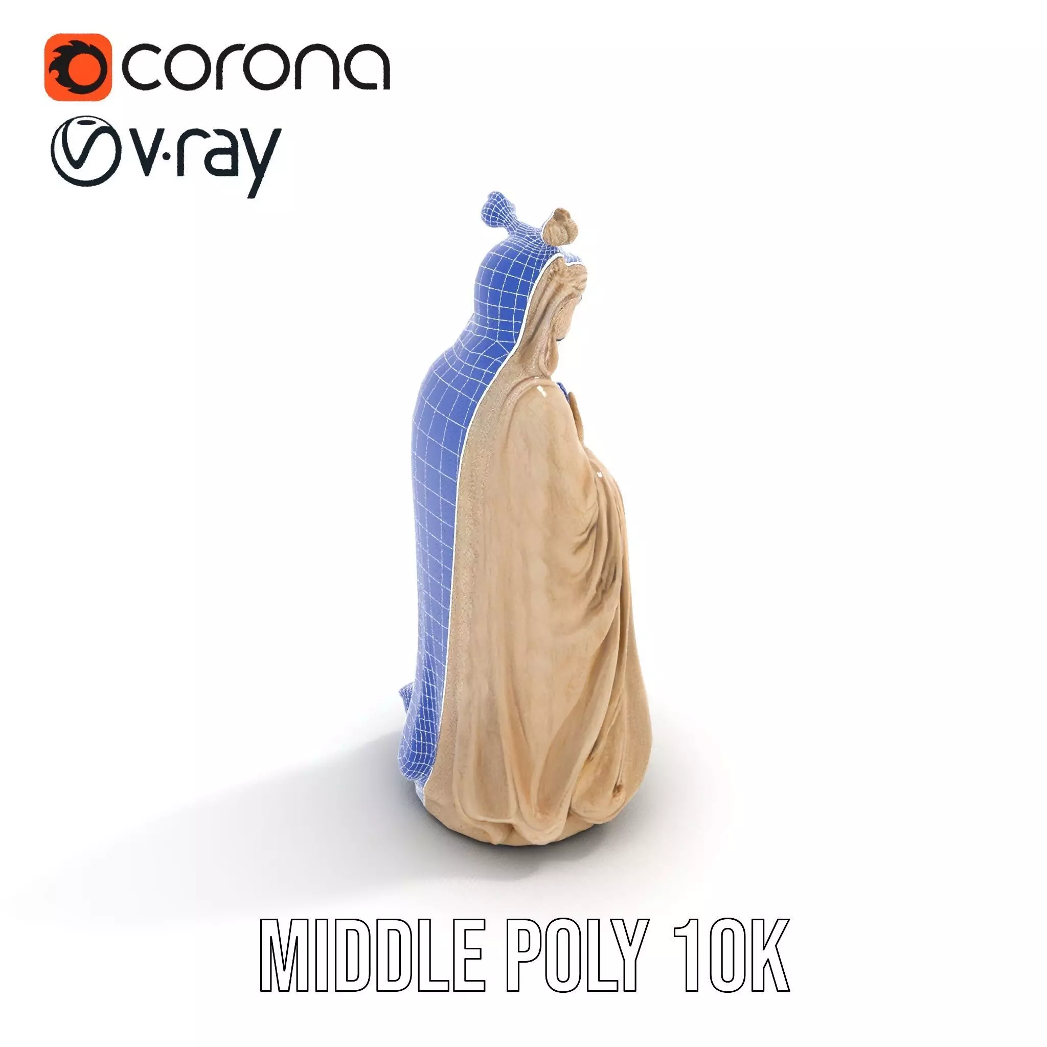 Serene Ivory Figurine model pack Low-poly 3D model_10