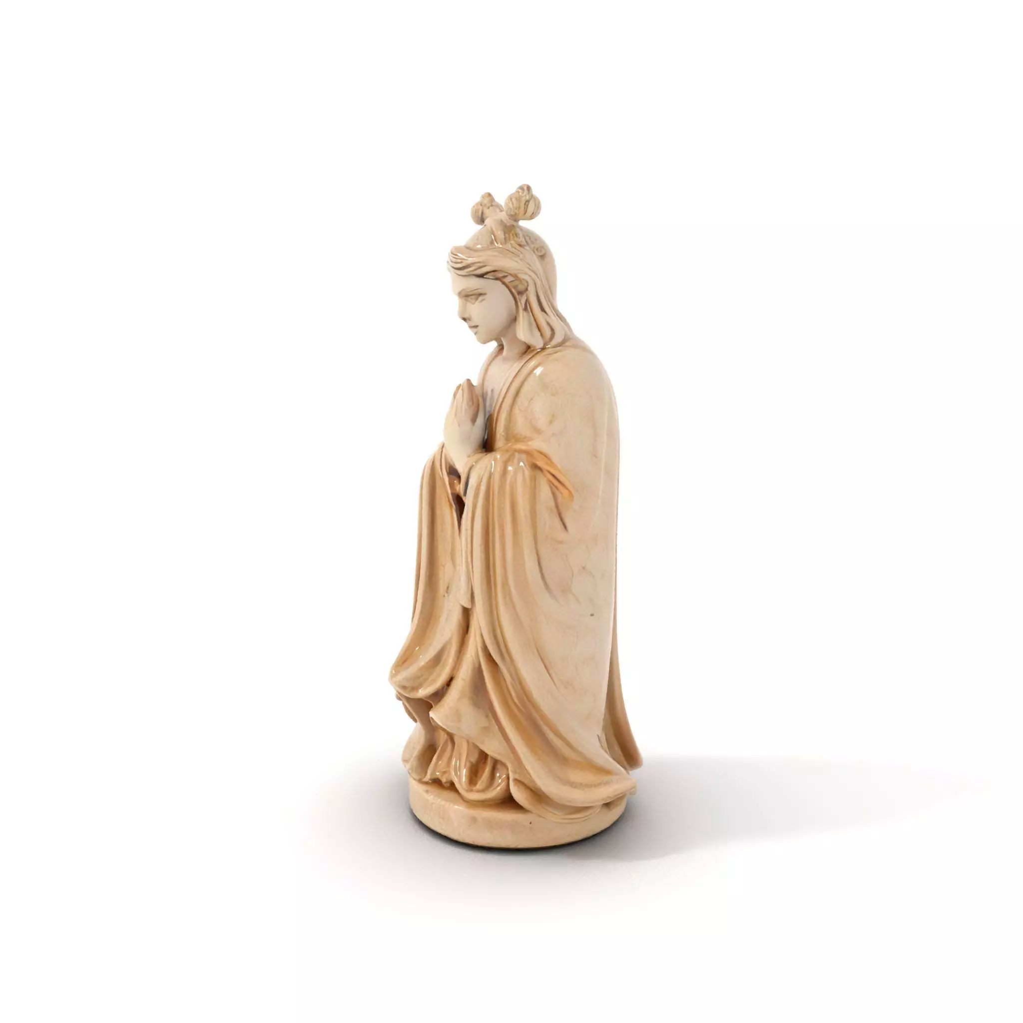 Serene Ivory Figurine model pack Low-poly 3D model_0