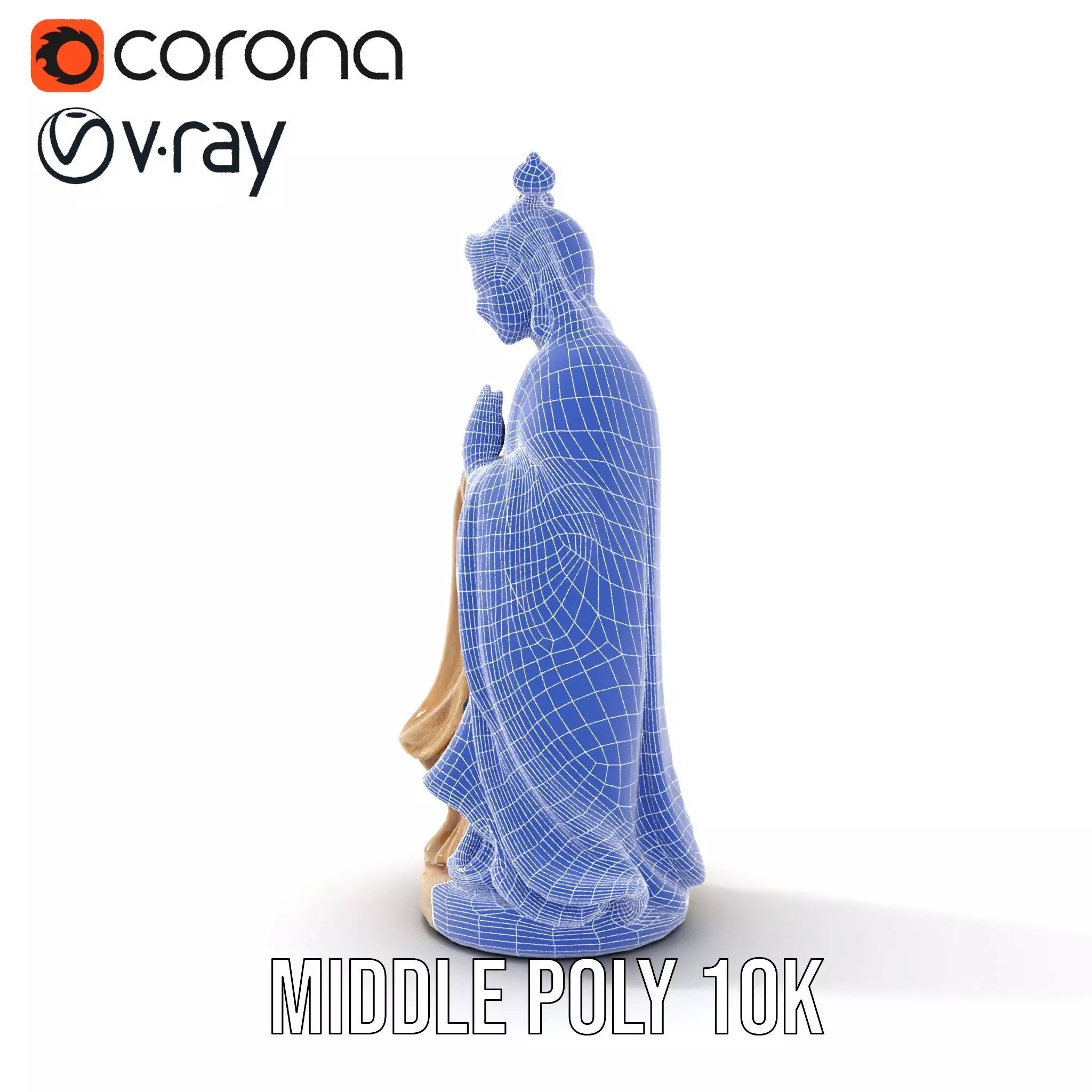 Serene Ivory Figurine model pack Low-poly 3D model_24
