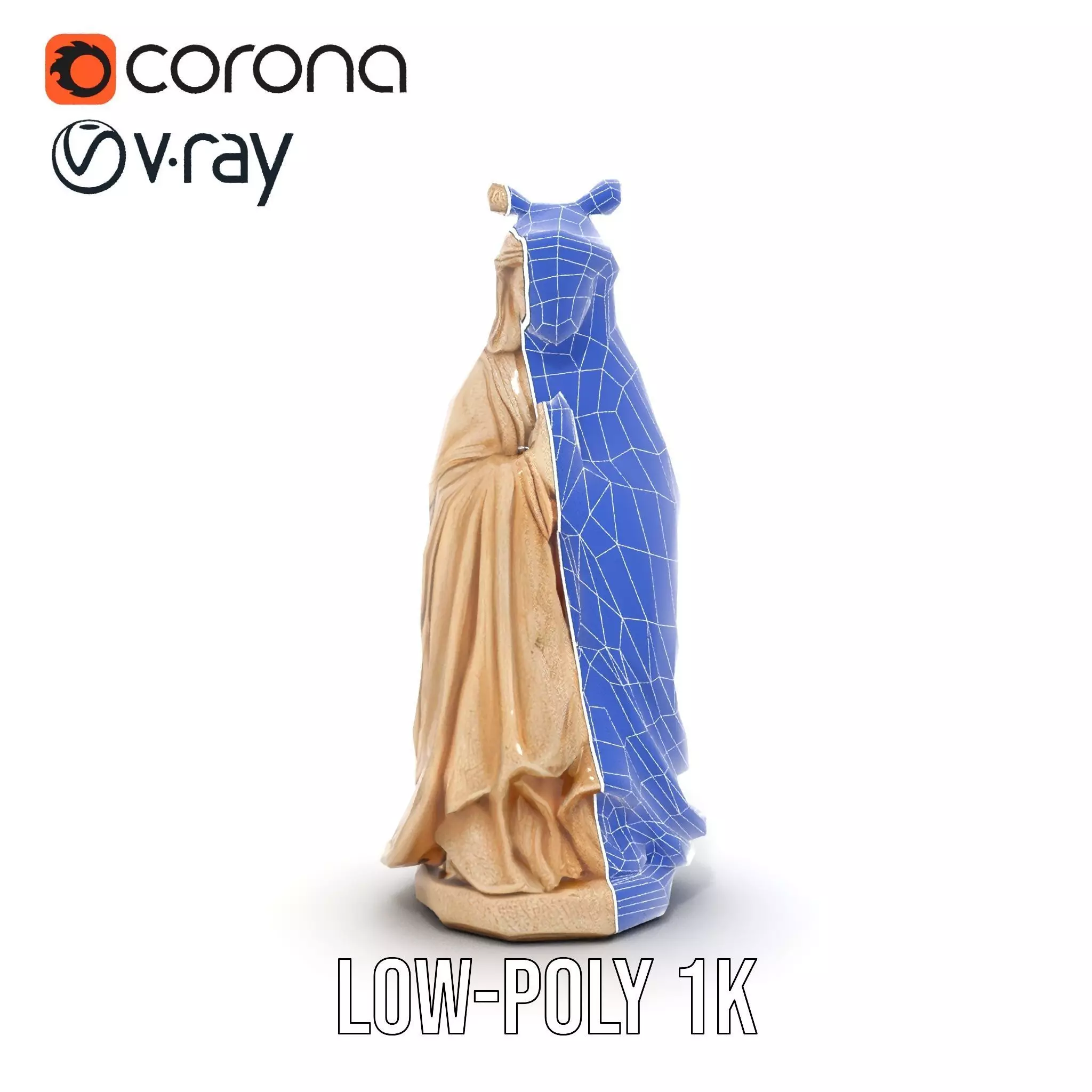 Serene Ivory Figurine model pack Low-poly 3D model_31