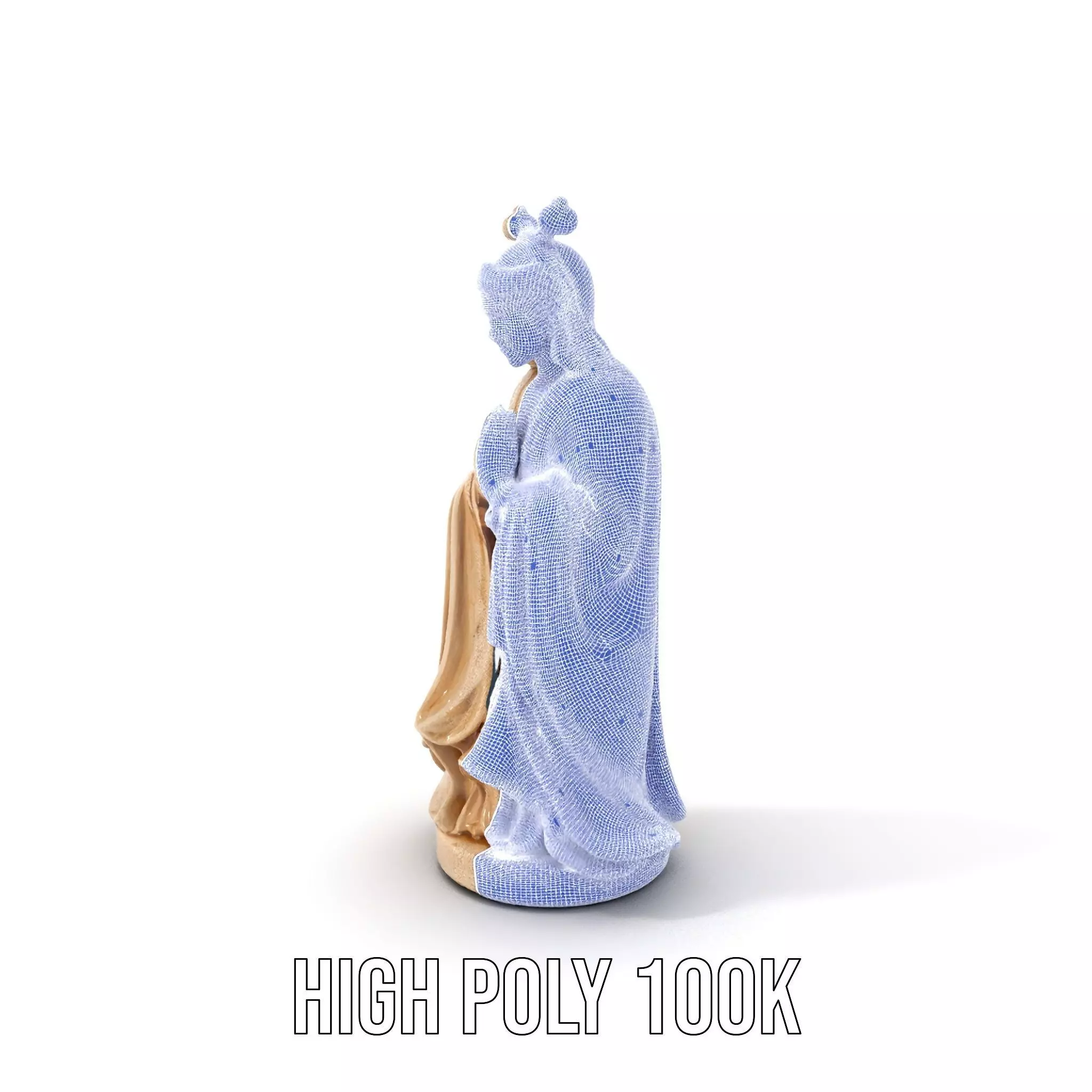 Serene Ivory Figurine model pack Low-poly 3D model_4