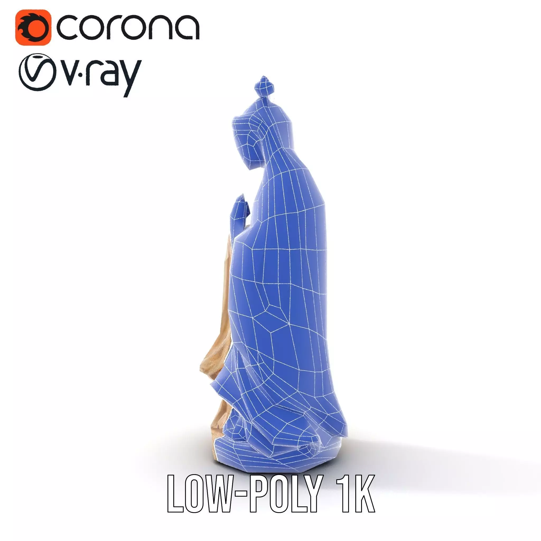 Serene Ivory Figurine model pack Low-poly 3D model_13