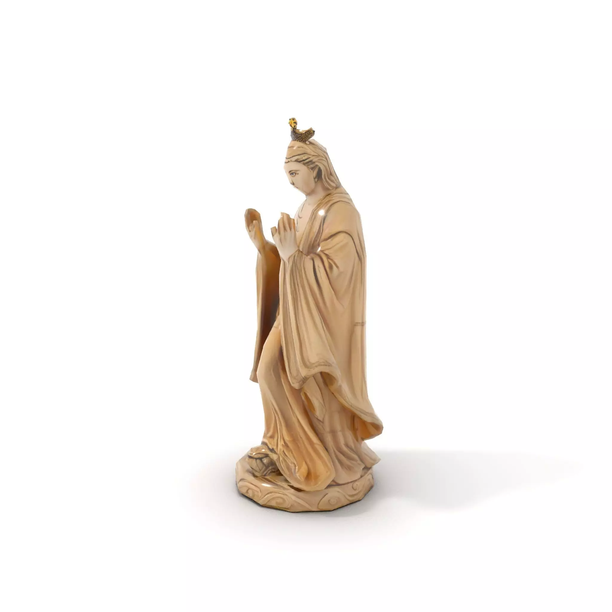 Serene Praying Statue model pack Low-poly 3D model_12