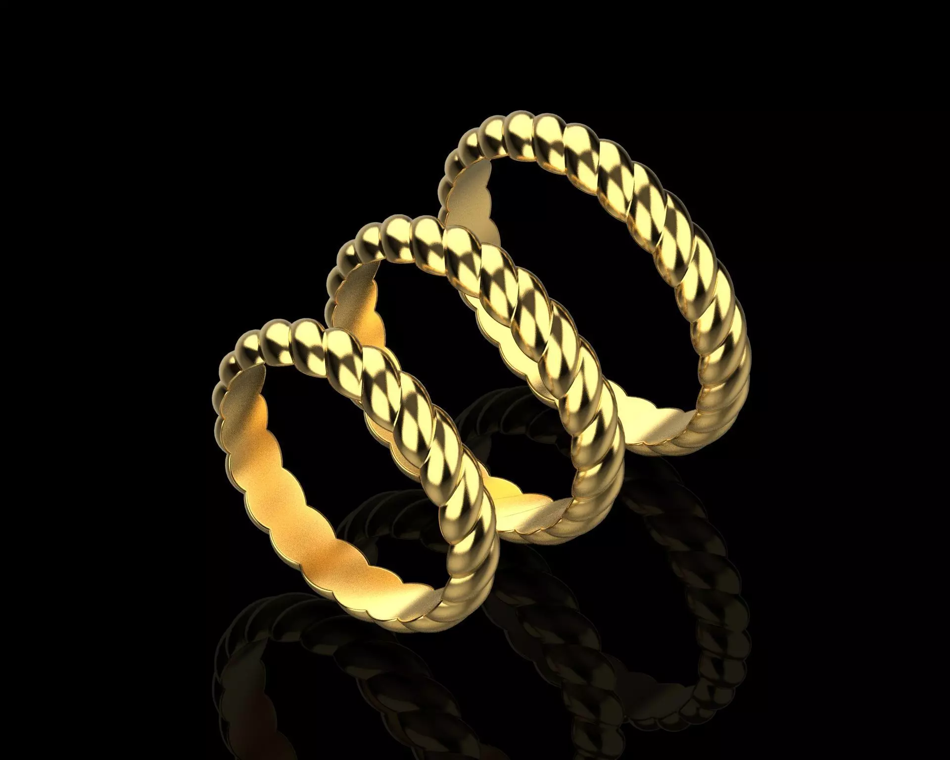 Designer Wedding Rings 186113 3D print model_1