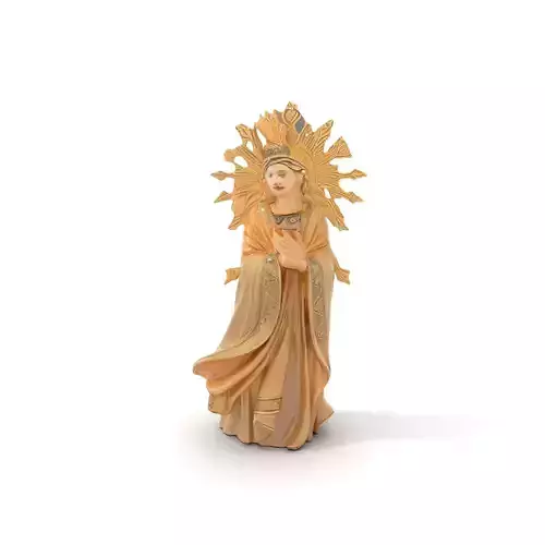 Golden Angelic Statue model pack Low-poly 3D model