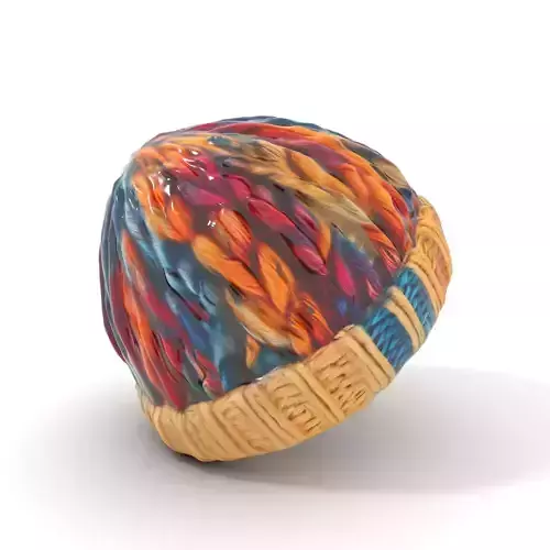 Multicolor Knit Beanie model pack