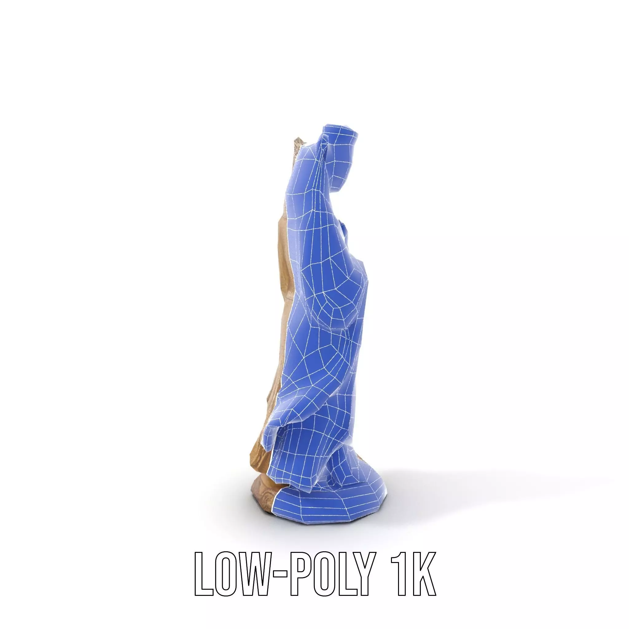 Golden Regal Statue model pack Low-poly 3D model_12