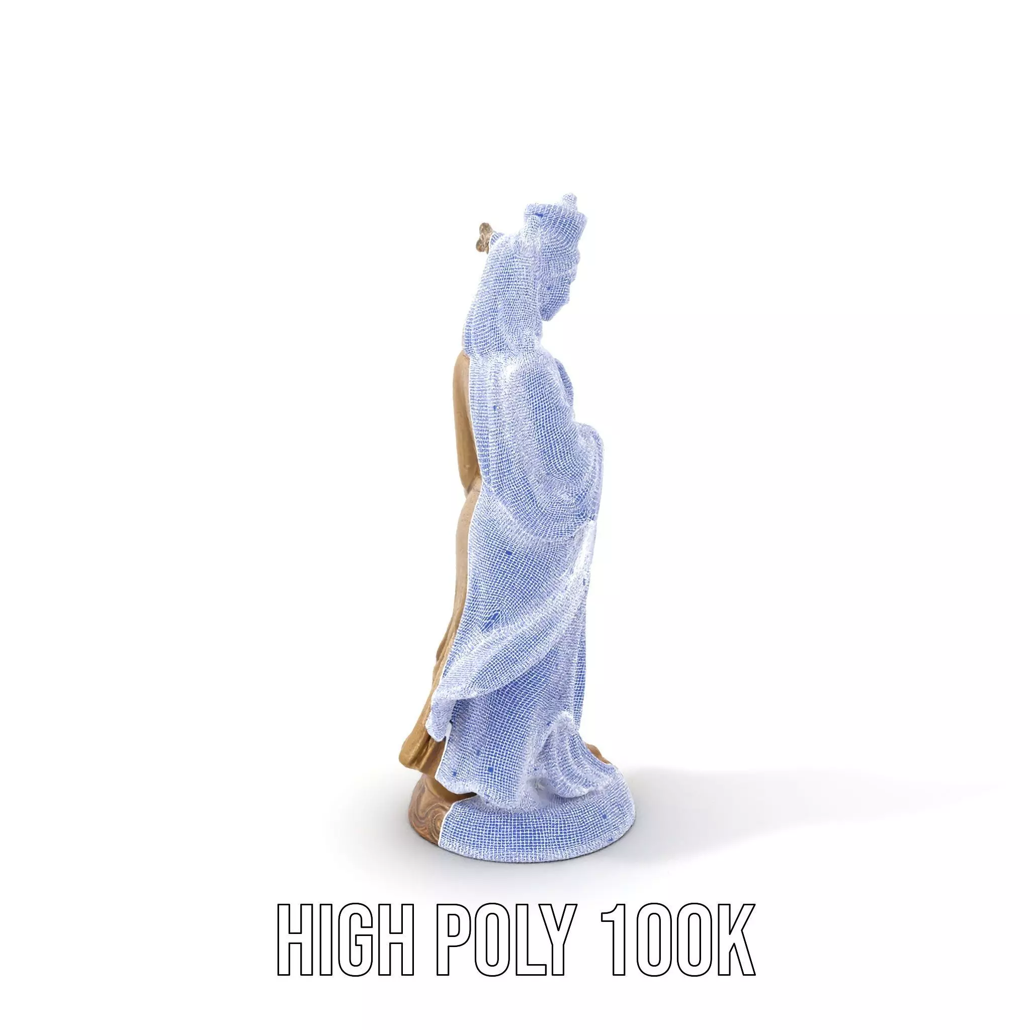 Golden Regal Statue model pack Low-poly 3D model_4