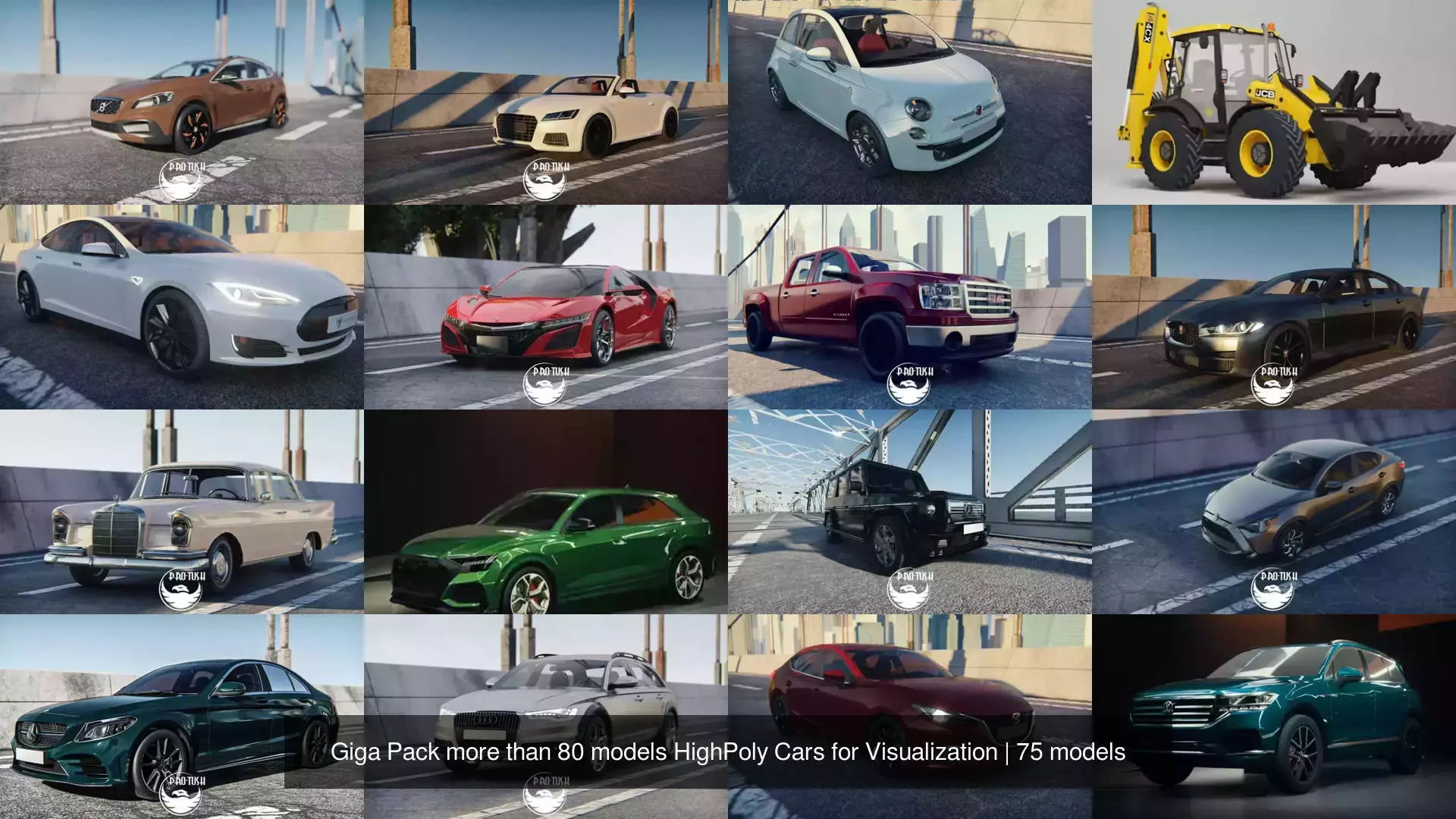 Giga Pack more than 80 models HighPoly Cars for Visualization 3D Model Collection_17