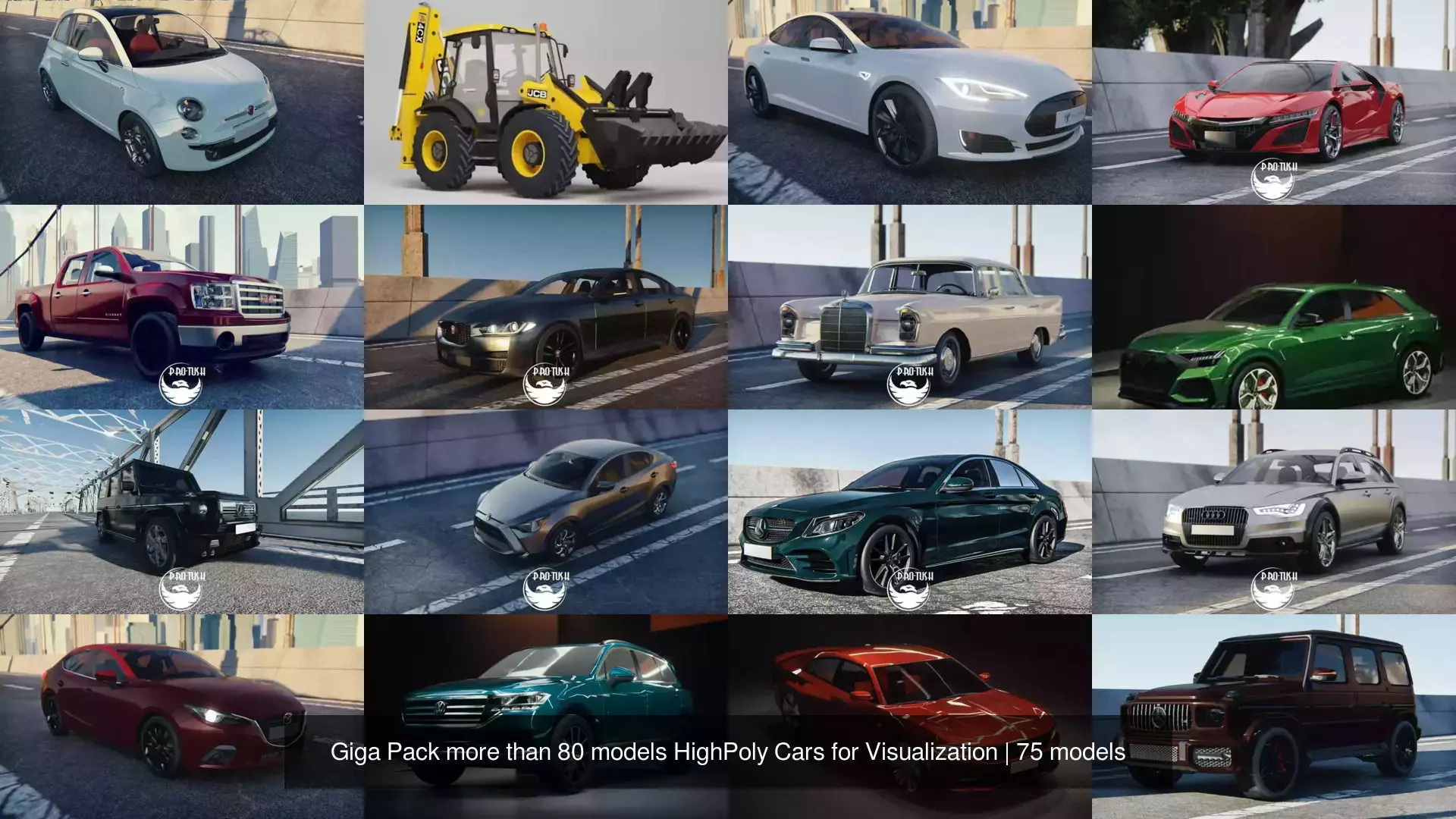 Giga Pack more than 80 models HighPoly Cars for Visualization 3D Model Collection_19