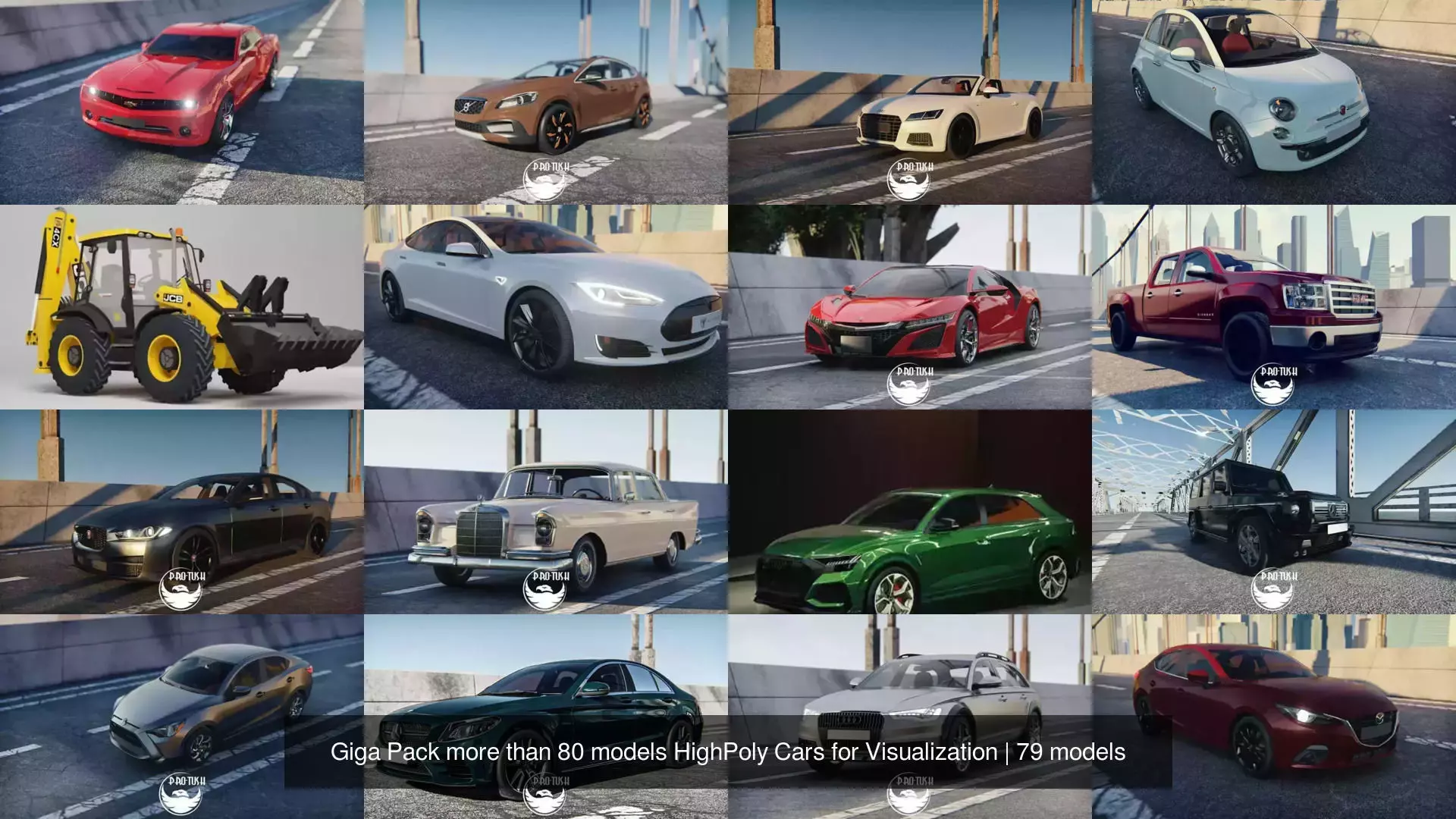 Giga Pack more than 80 models HighPoly Cars for Visualization 3D Model Collection_16