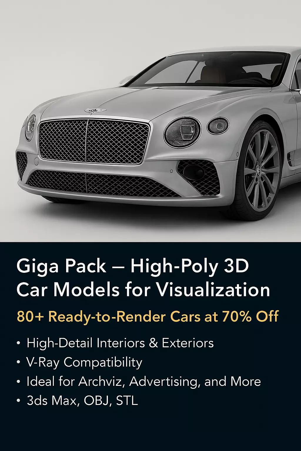 Giga Pack more than 80 models HighPoly Cars for Visualization 3D Model Collection_0