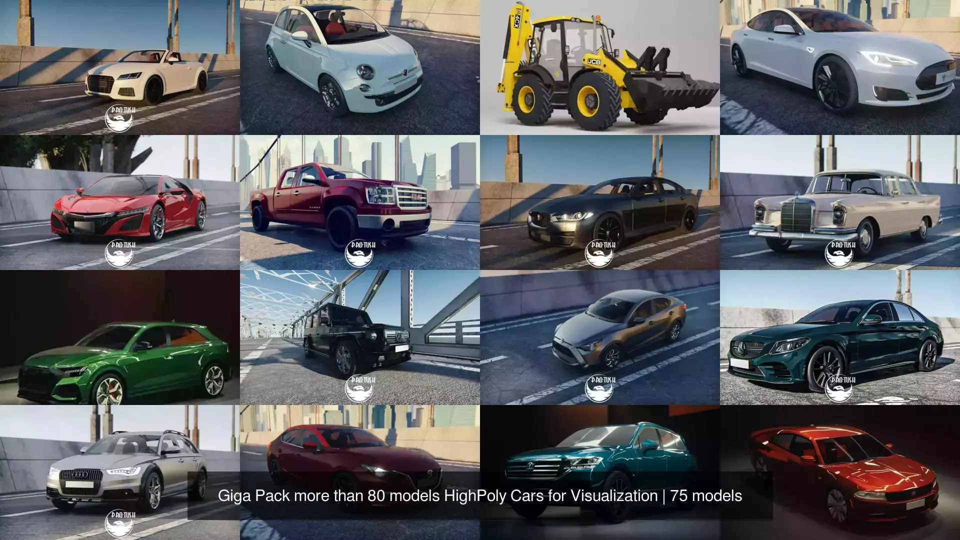 Giga Pack more than 80 models HighPoly Cars for Visualization 3D Model Collection_18