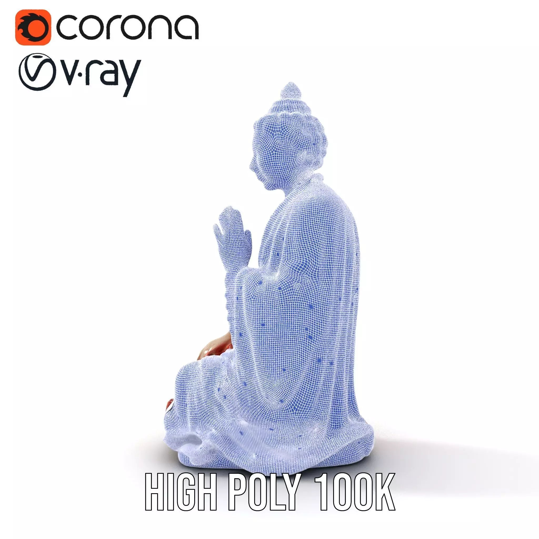 Buddha Serenity Statue model pack Low-poly 3D model_33
