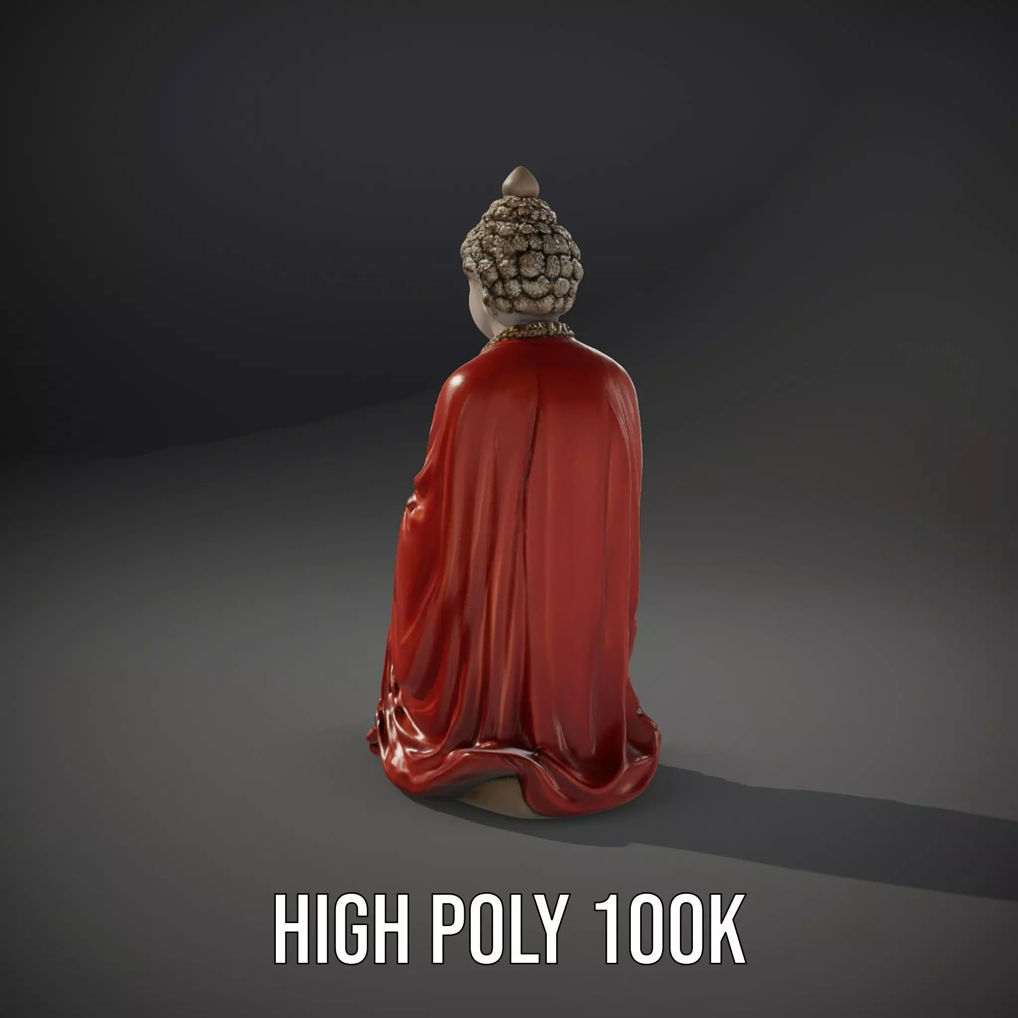 Buddha Serenity Statue model pack Low-poly 3D model_11