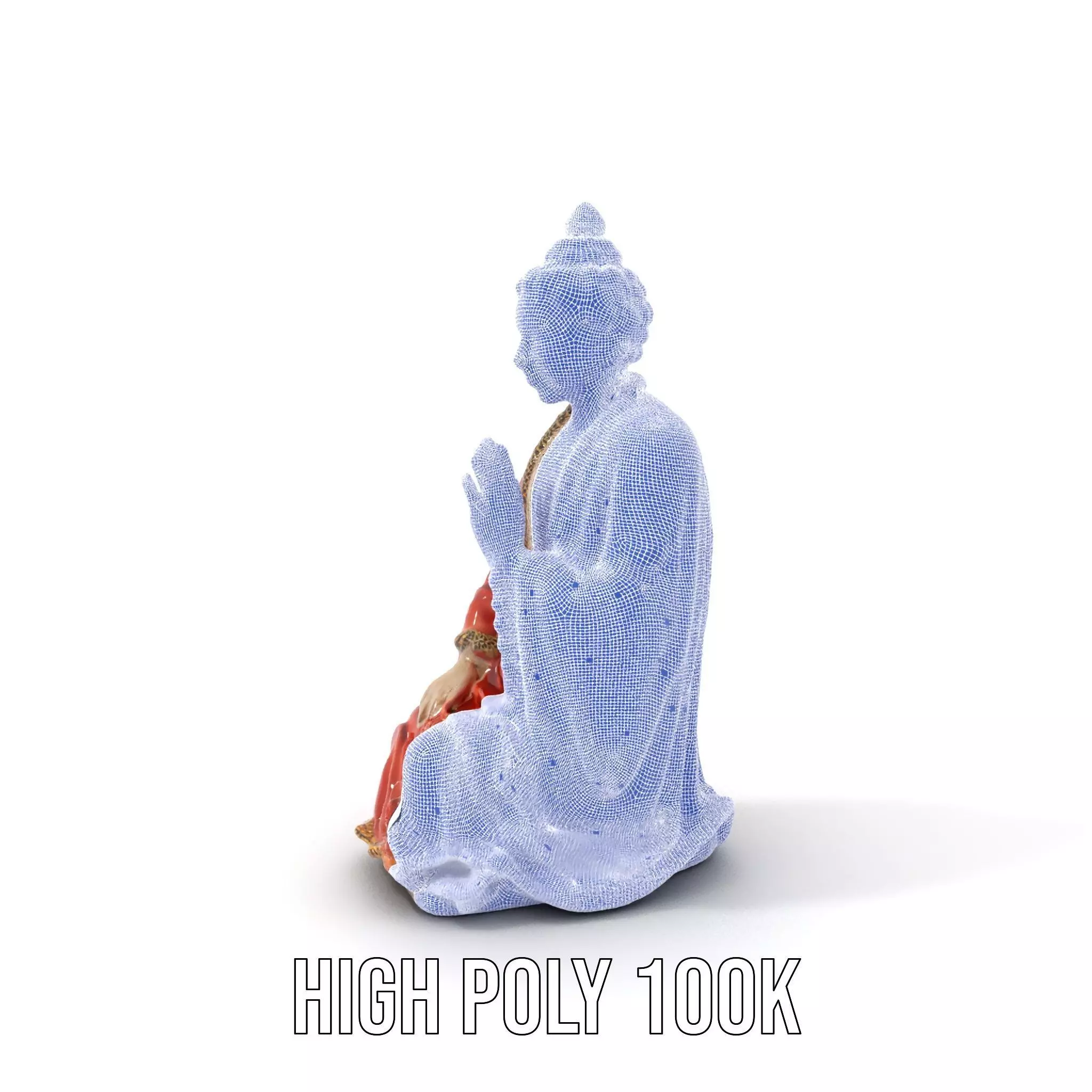 Buddha Serenity Statue model pack Low-poly 3D model_4